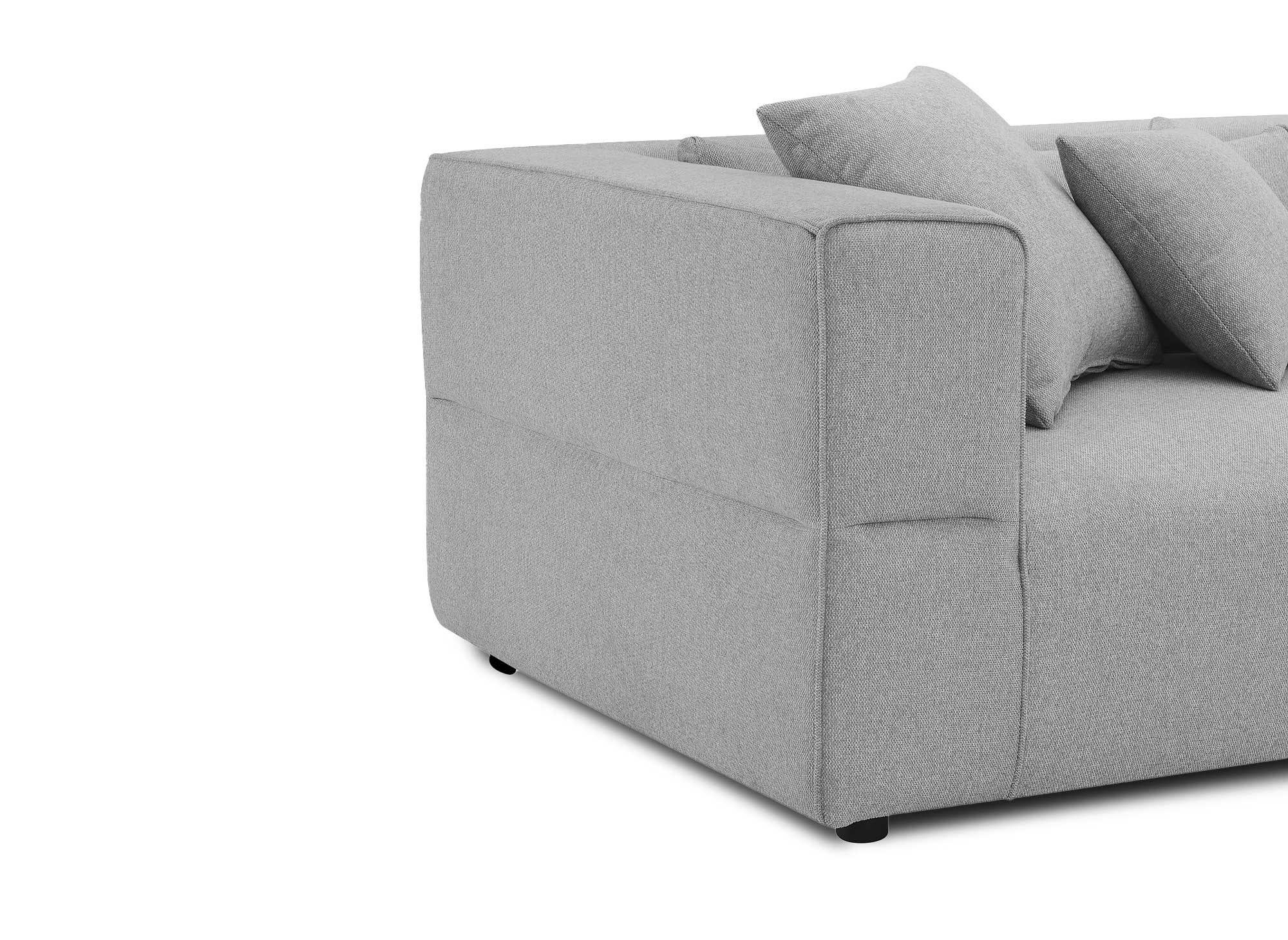 EVELYNE 3-Sitzer-Sofa aus grauem Stoff