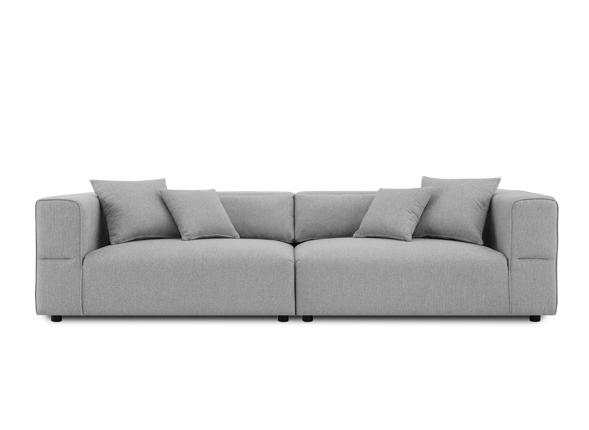EVELYNE 4-Sitzer-Sofa aus grauem Stoff