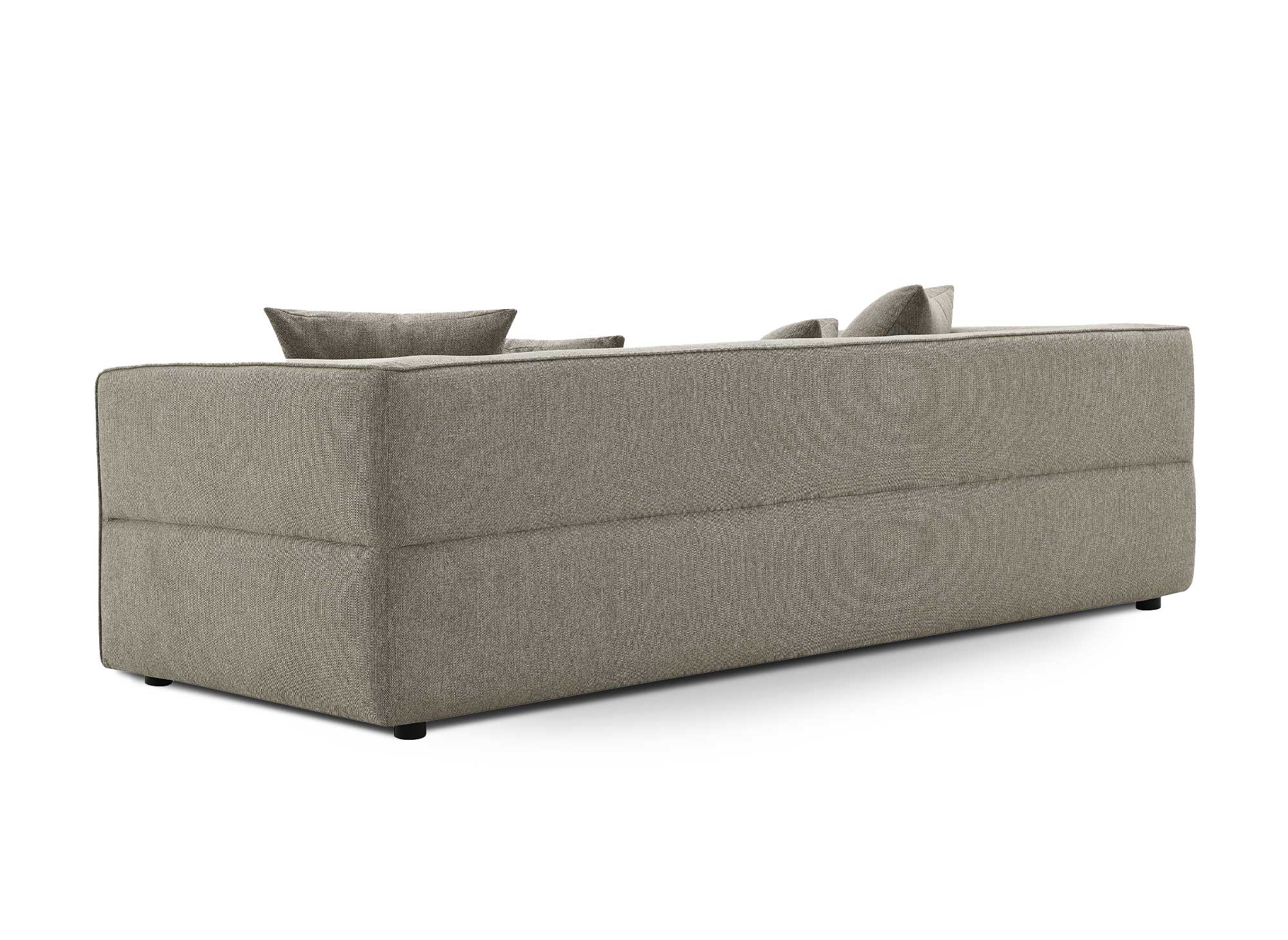 EVELYNE 3-Sitzer-Sofa aus taupefarbenem Stoff