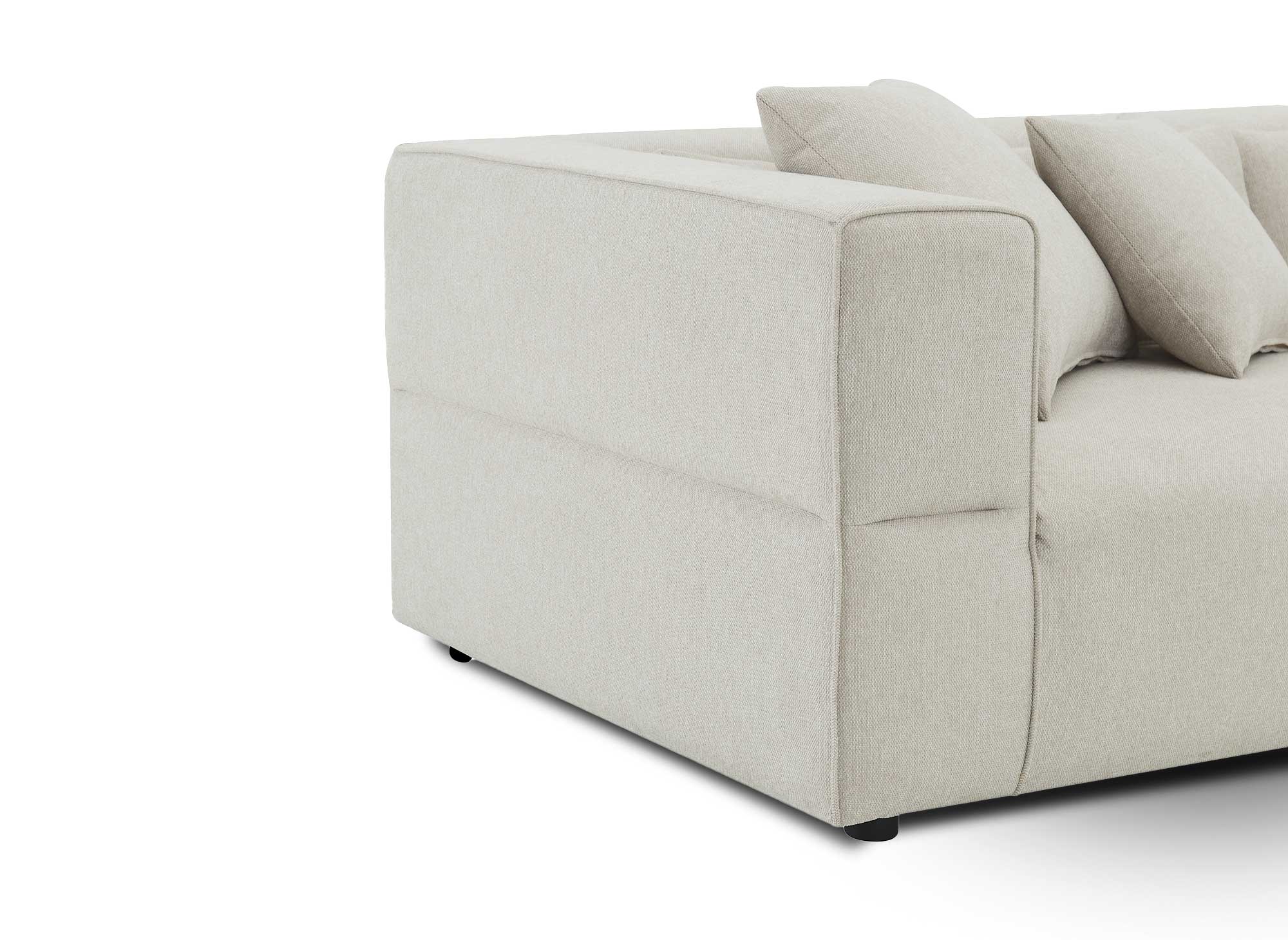 EVELYNE 3-Sitzer-Sofa aus beigefarbenem Stoff