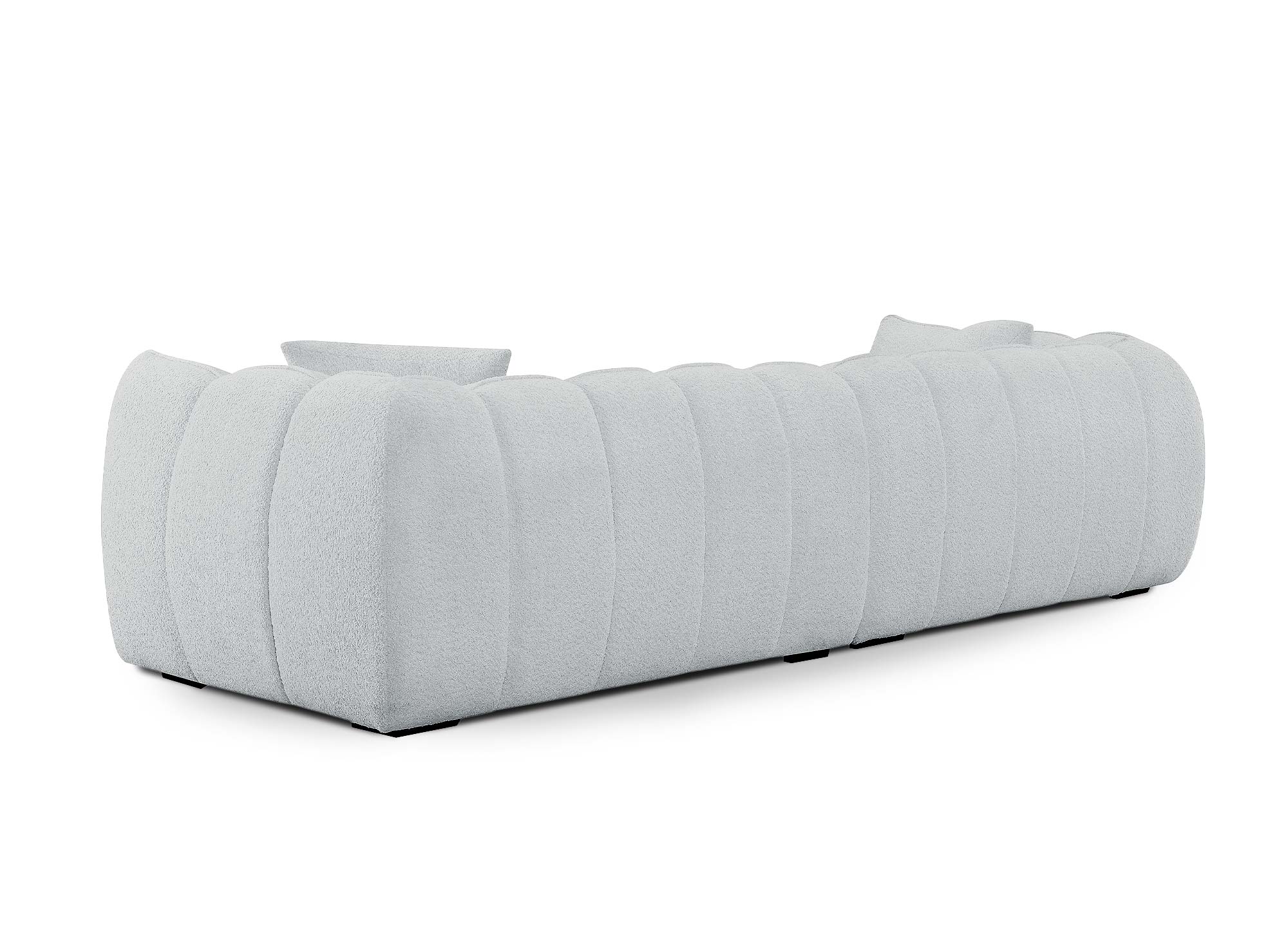 ALISSA 4-Sitzer-Sofa in grauer Schaffelloptik