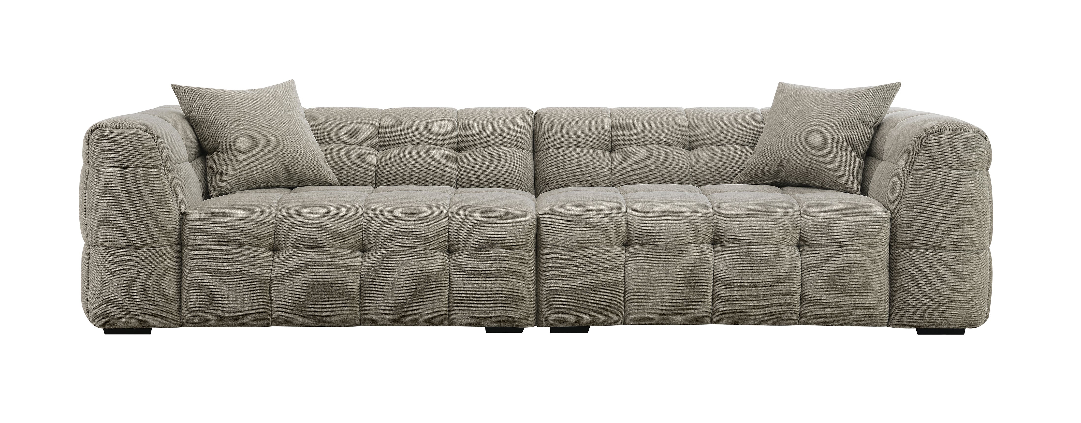 BELLA 4-Sitzer-Sofa aus taupefarbenem Stoff
