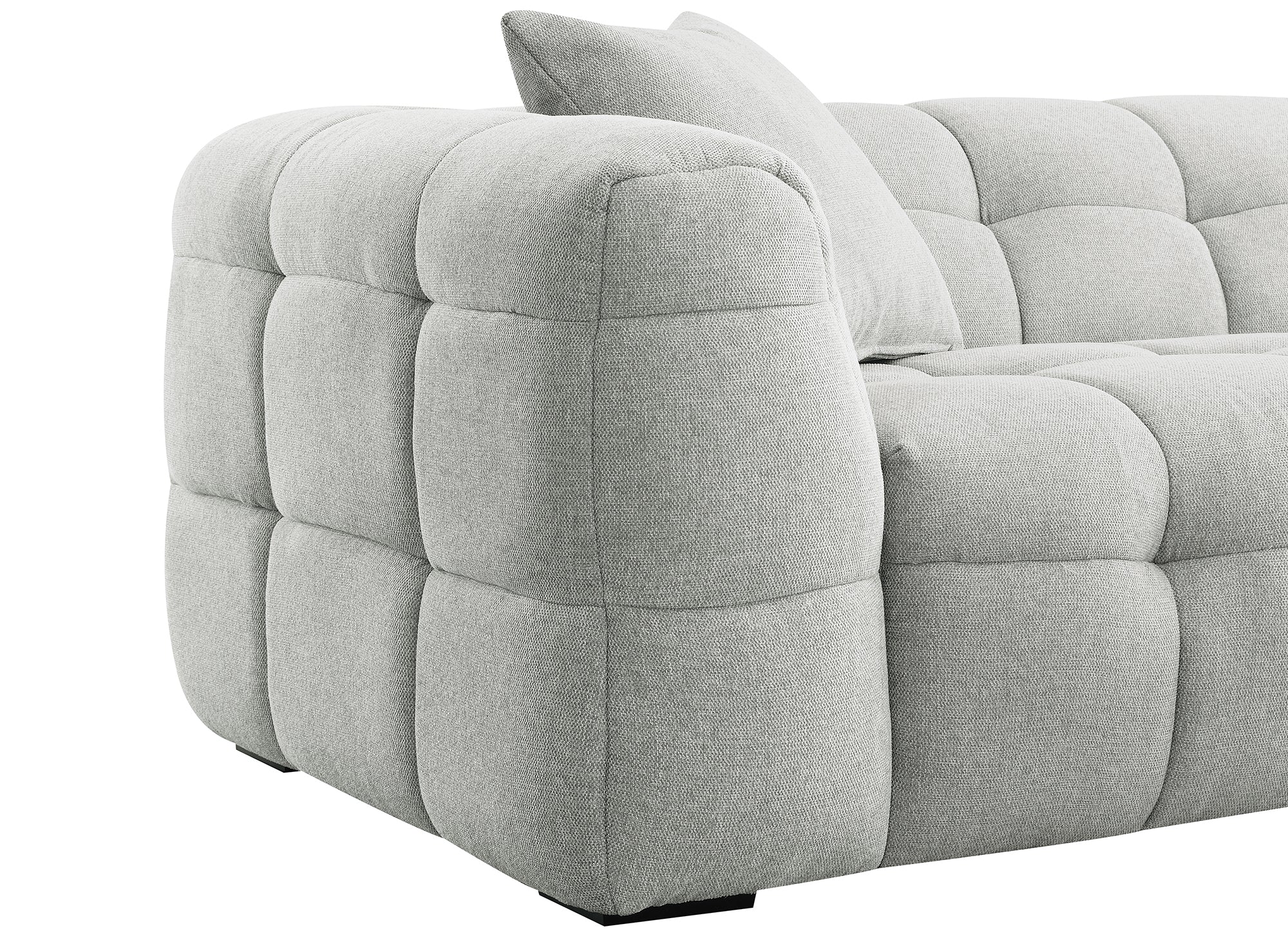 BELLA 4-Sitzer-Sofa aus grauem Stoff