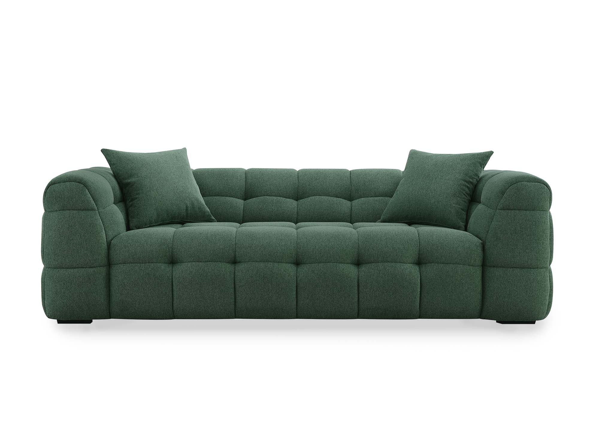 BELLA 3-Sitzer-Sofa aus grünem Stoff