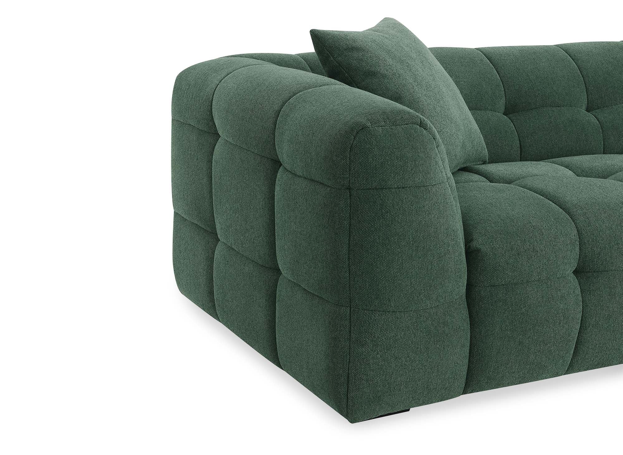 BELLA 3-Sitzer-Sofa aus grünem Stoff