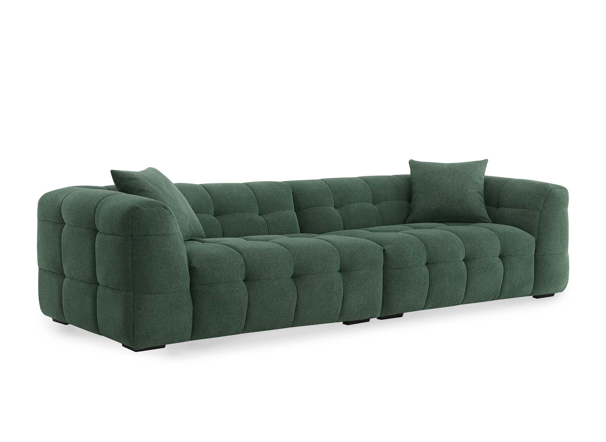 BELLA 4-Sitzer-Sofa aus grünem Stoff