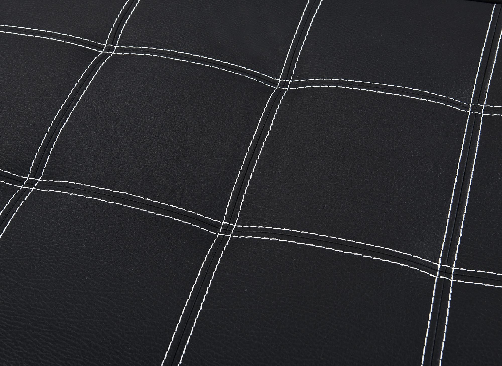 DAVON Ecksofa aus schwarzem Stoff, rechtwinklig