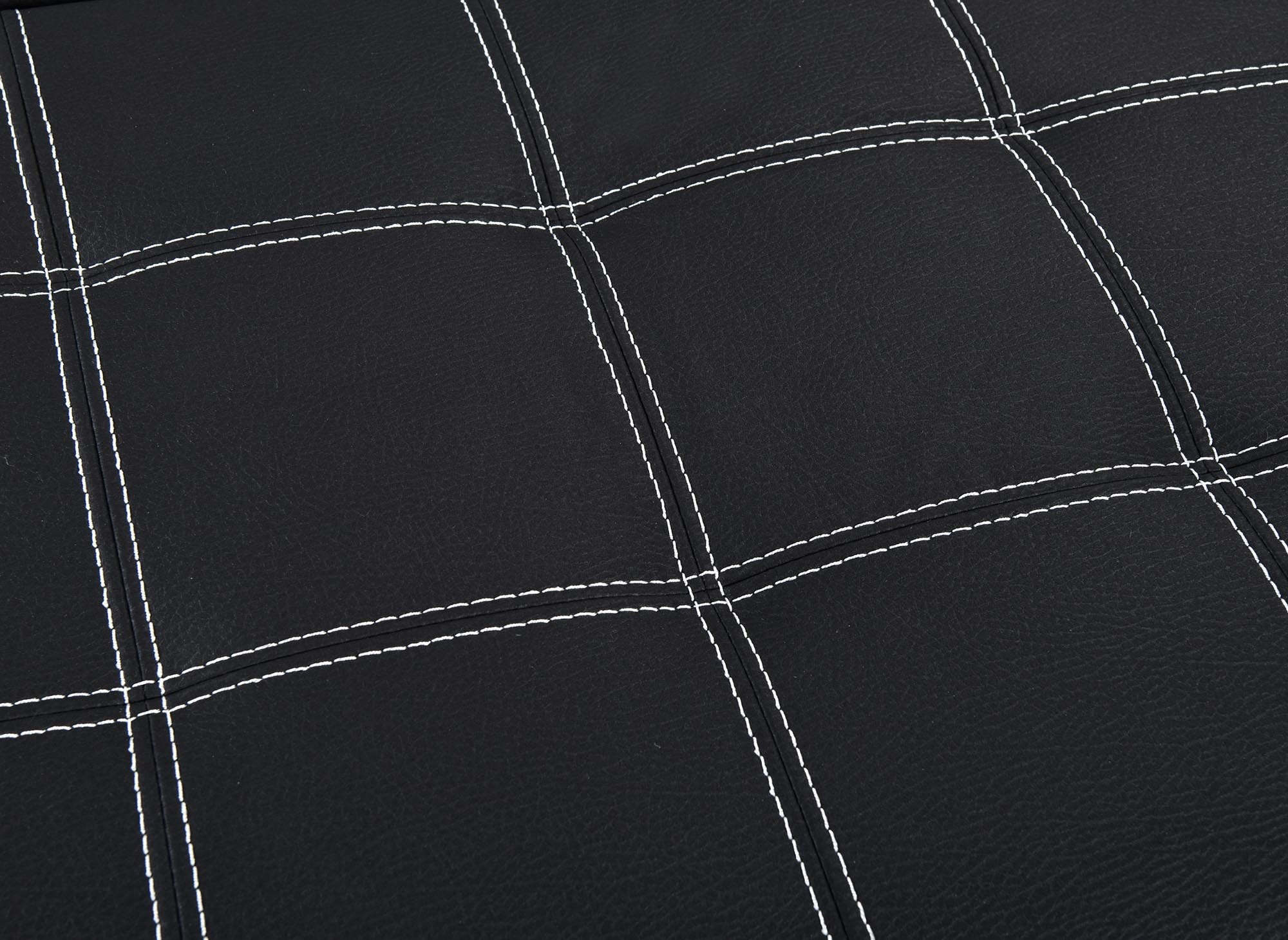 DAVON Ecksofa aus schwarzem Stoff, umwandelbar – linke Ecke