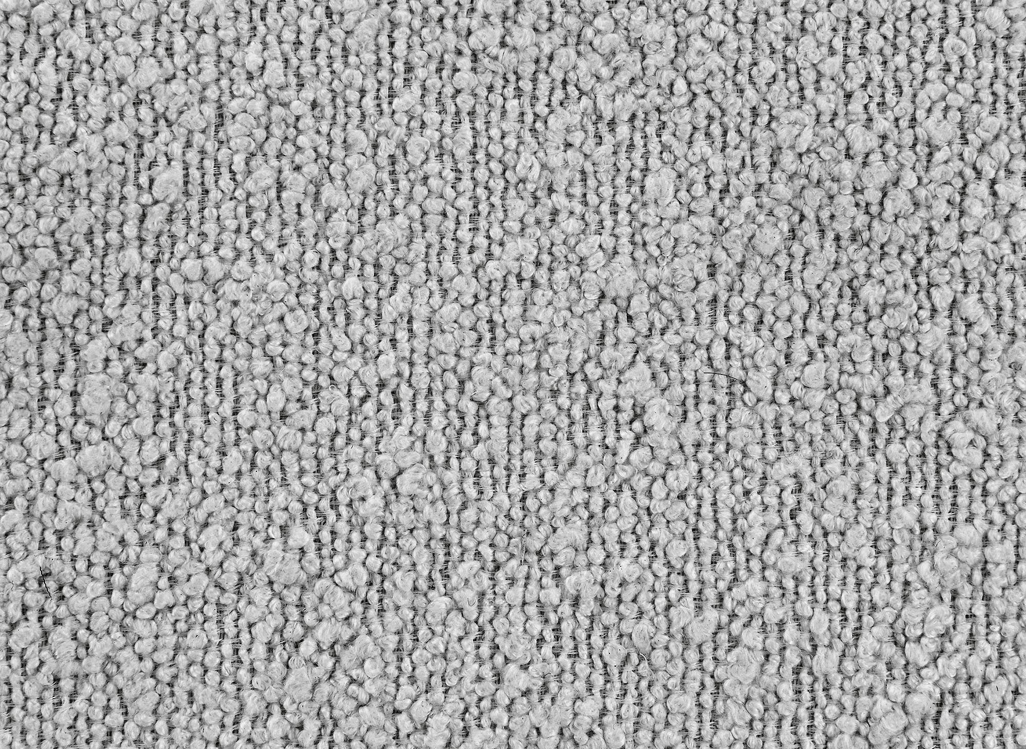 BELLA 3-Sitzer-Sofa mit festem Sitz in grauer Schaffelloptik