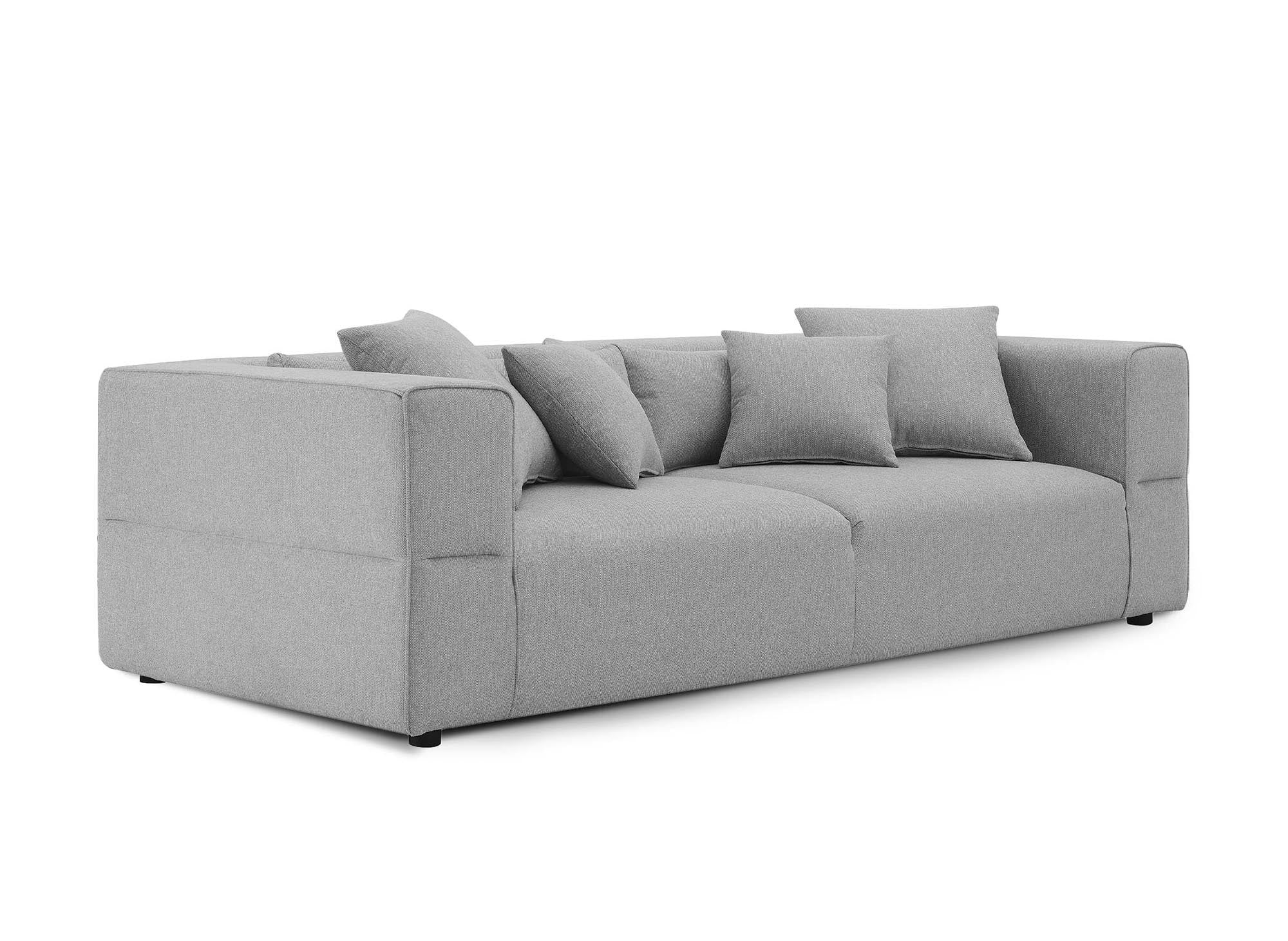 EVELYNE 3-Sitzer-Sofa aus grauem Stoff