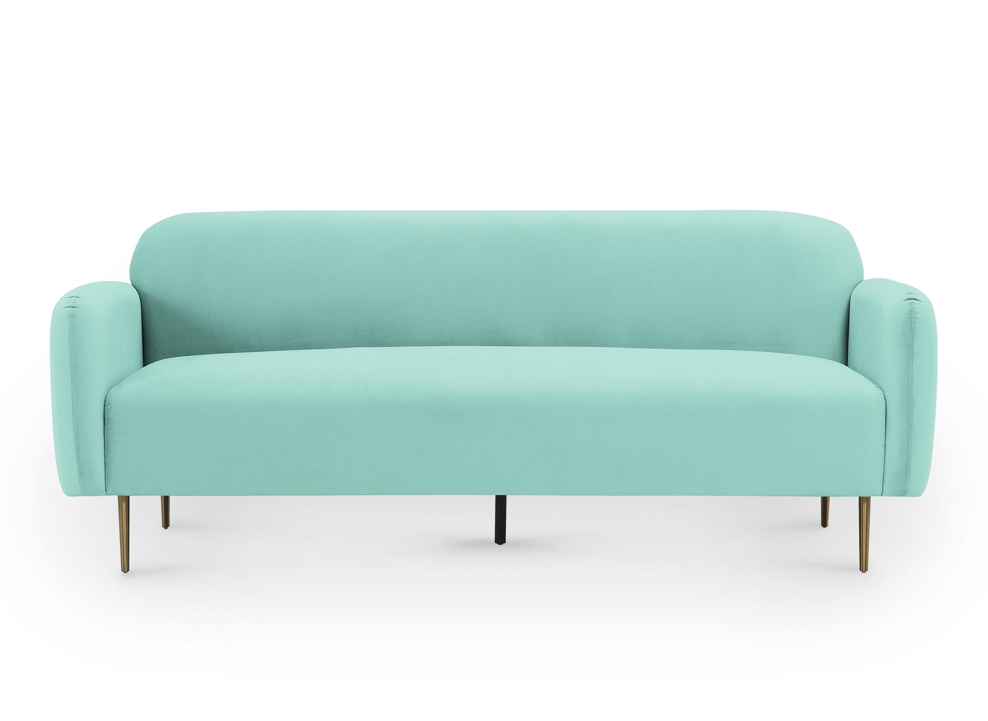 MARILYNE 3-Sitzer-Sofa aus wassergrünem Samt