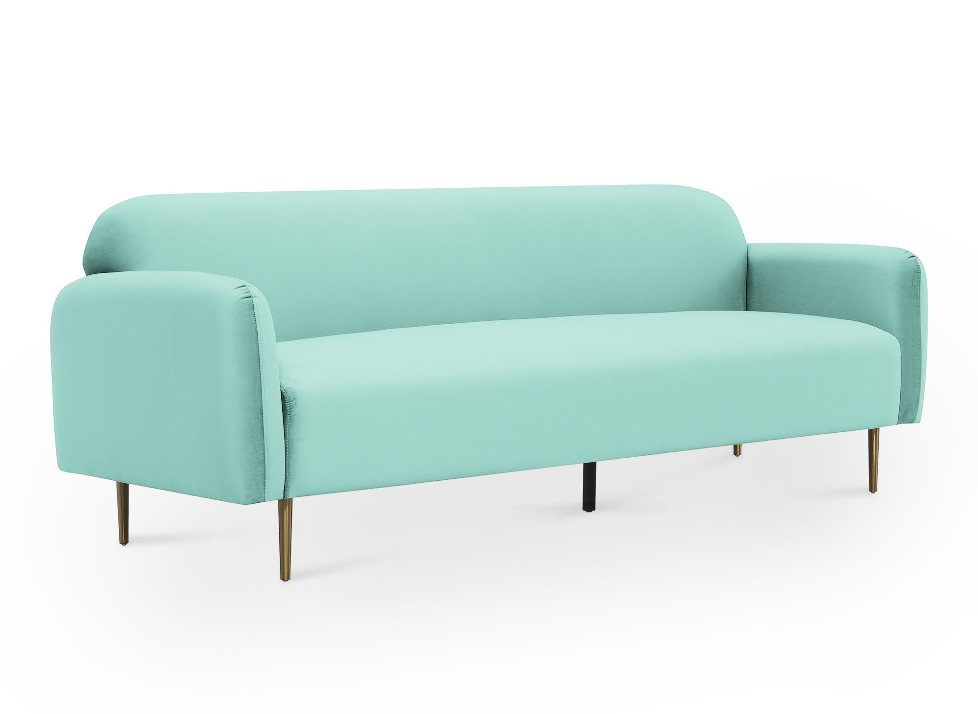 MARILYNE 3-Sitzer-Sofa aus wassergrünem Samt