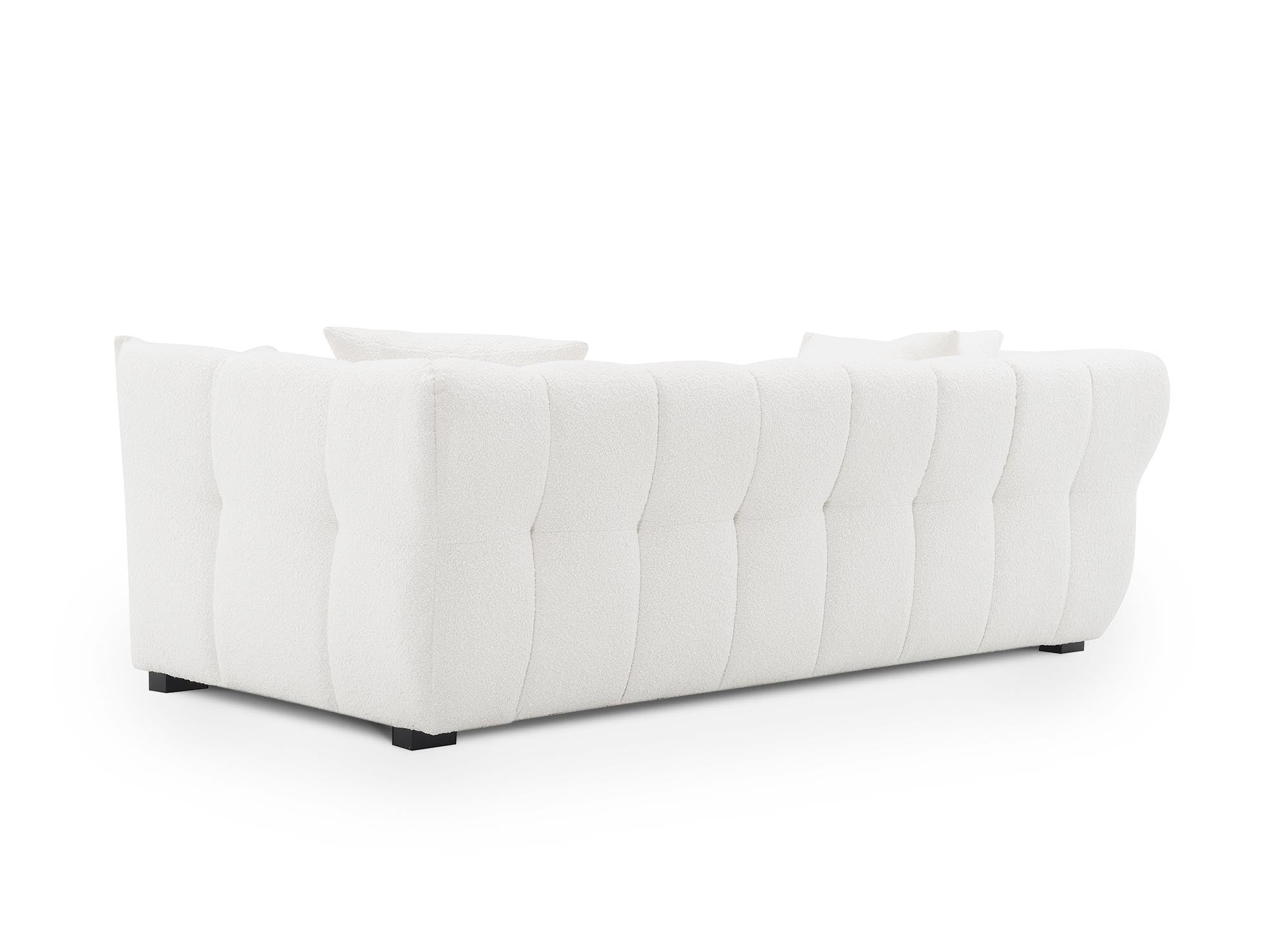 ELENA 3-Sitzer-Sofa in Ecru mit Schaffelleffekt