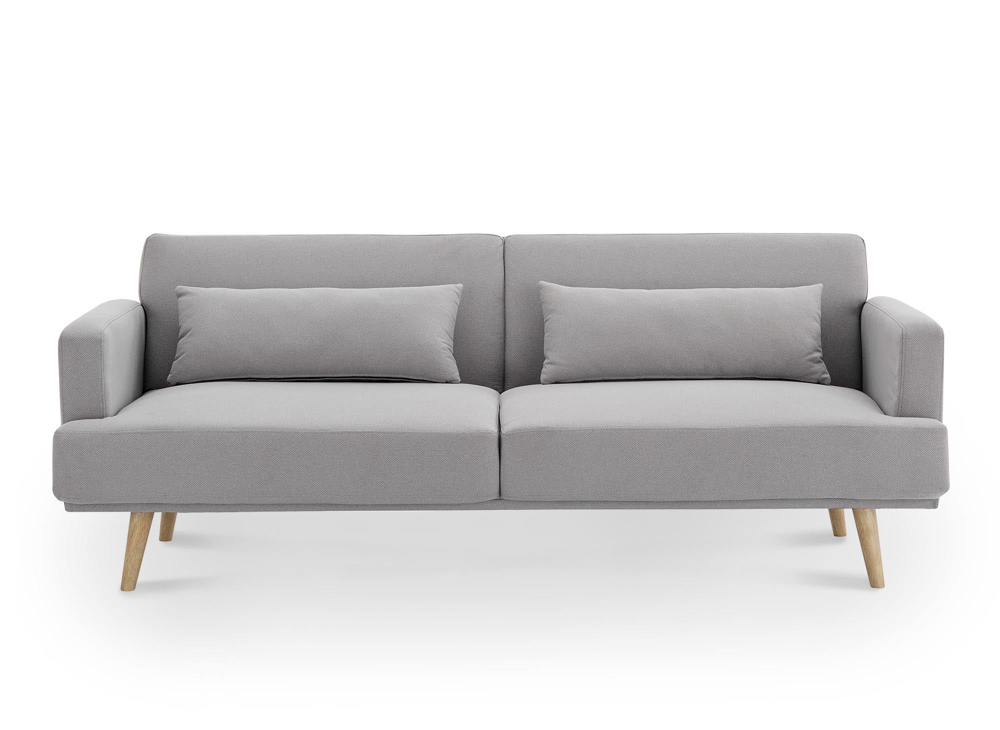 BART 3-Sitzer-Schlafsofa aus grauem Stoff
