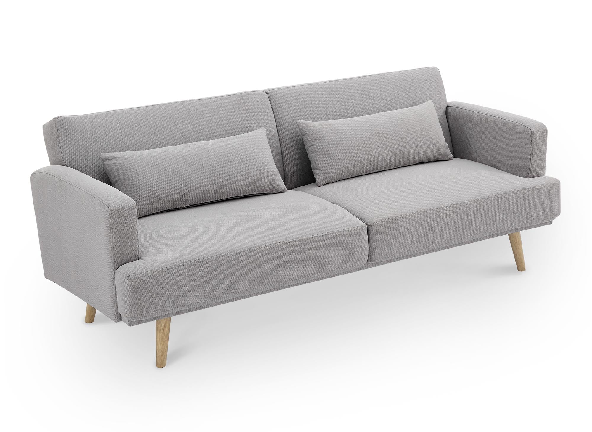 BART 3-Sitzer-Schlafsofa aus grauem Stoff