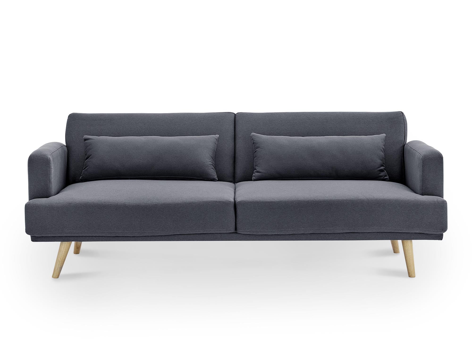 BART 3-Sitzer-Schlafsofa aus dunkelgrauem Stoff