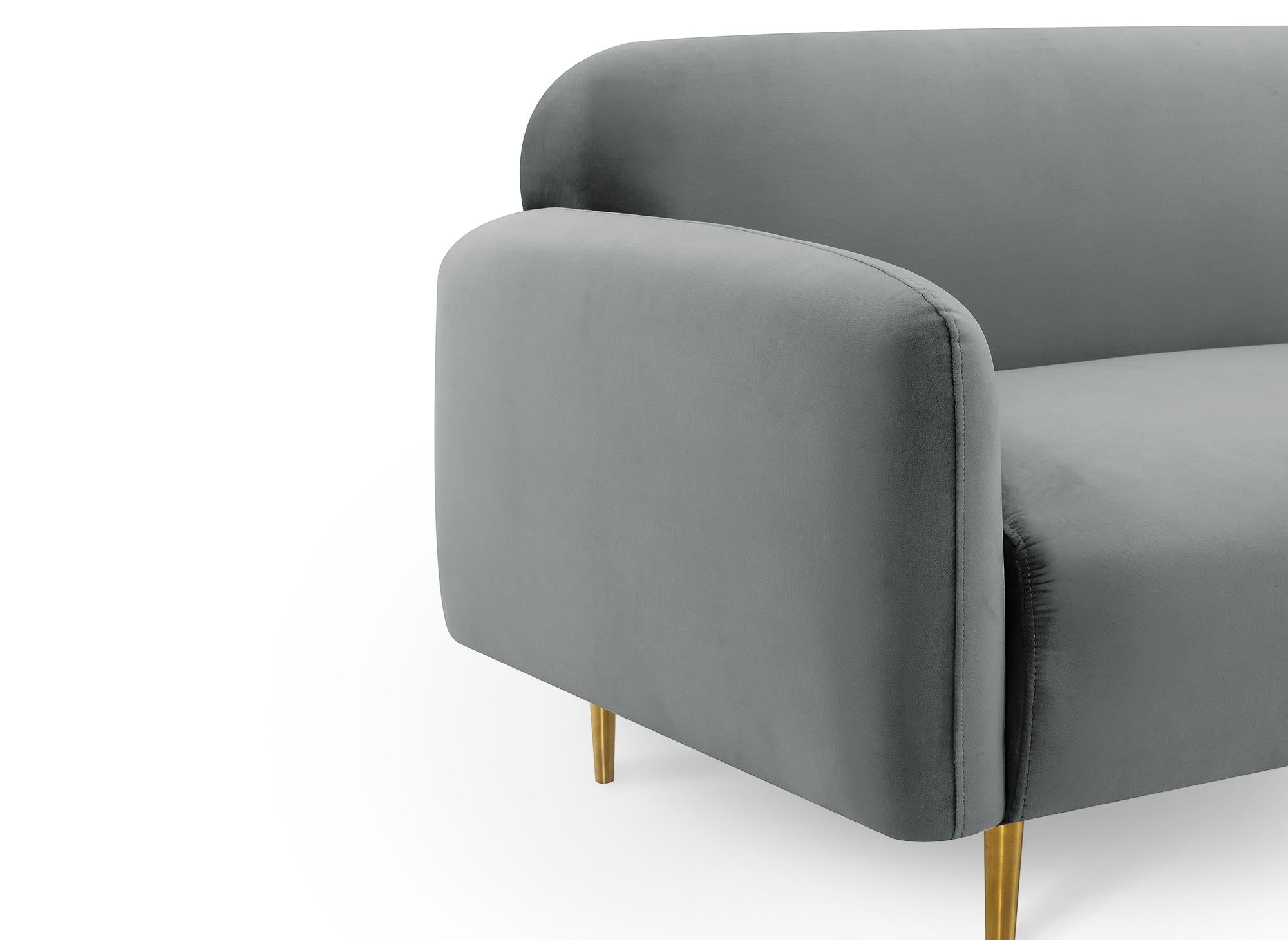 MARILYNE 2-Sitzer-Sofa aus grauem Samt