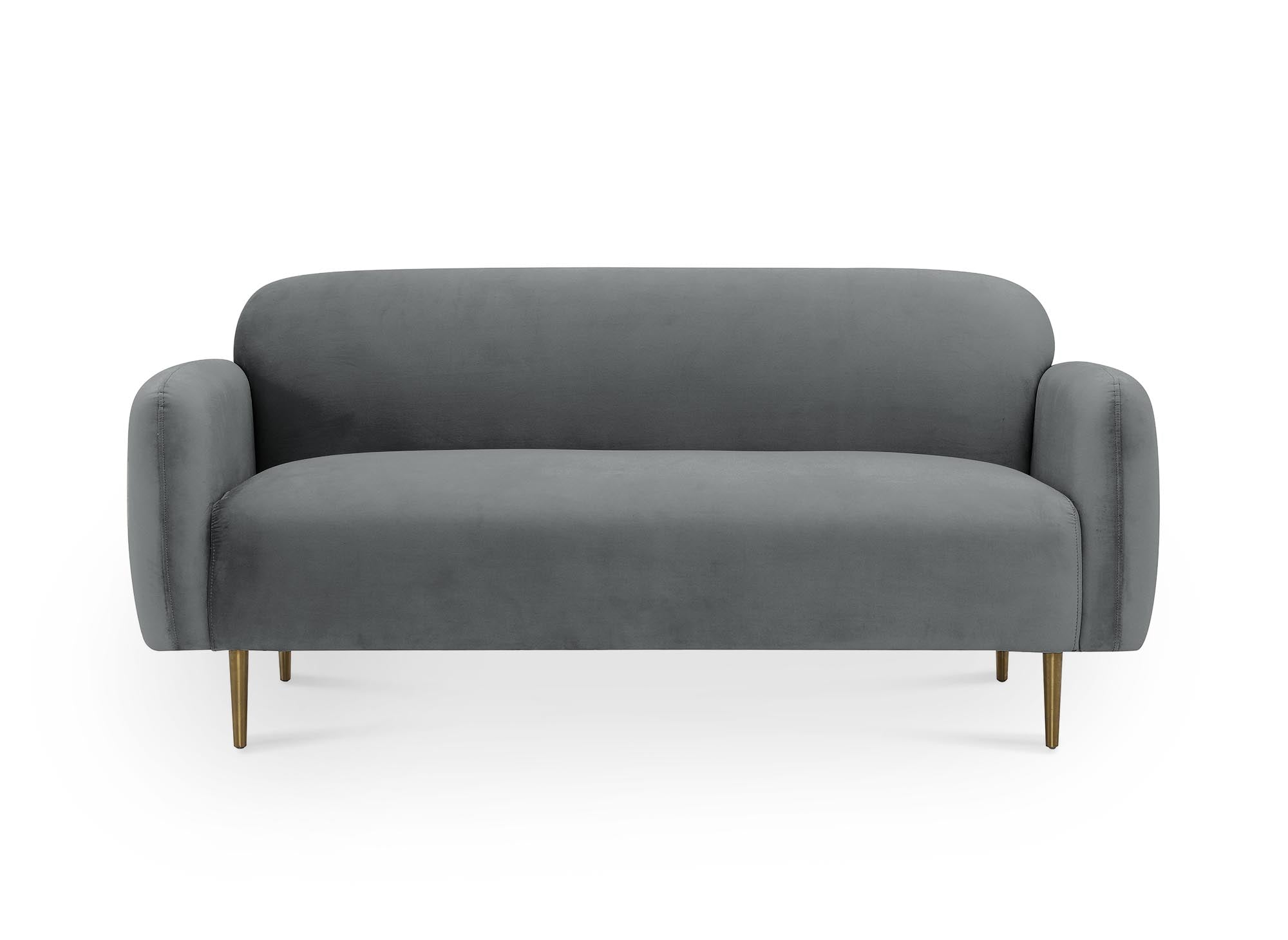 MARILYNE 2-Sitzer-Sofa aus grauem Samt