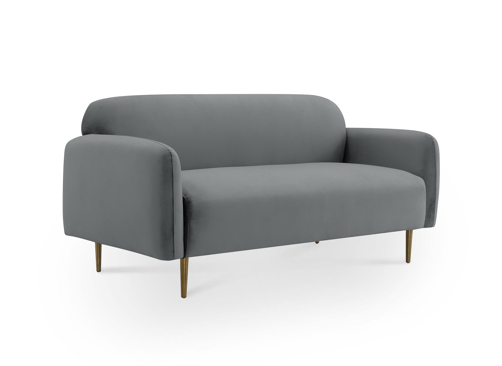 MARILYNE 2-Sitzer-Sofa aus grauem Samt