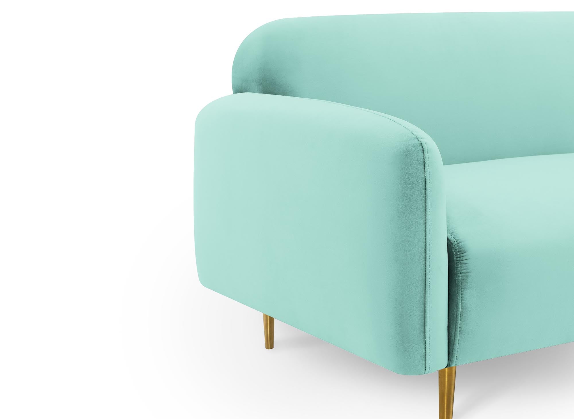 MARILYNE 2-Sitzer-Sofa aus wassergrünem Samt