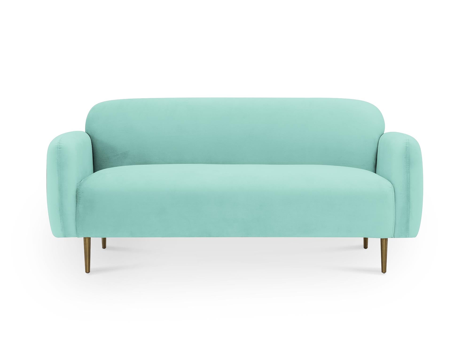 MARILYNE 2-Sitzer-Sofa aus wassergrünem Samt