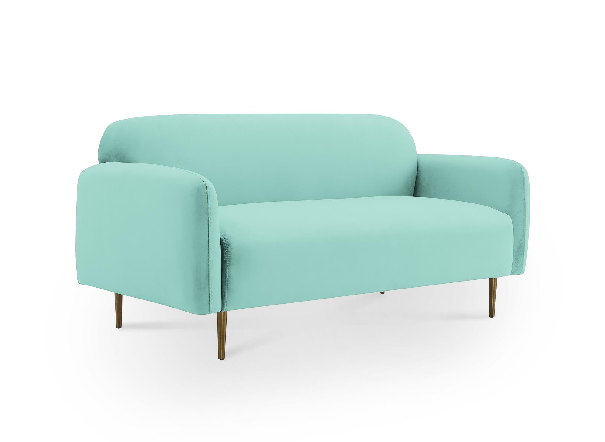 MARILYNE 2-Sitzer-Sofa aus wassergrünem Samt