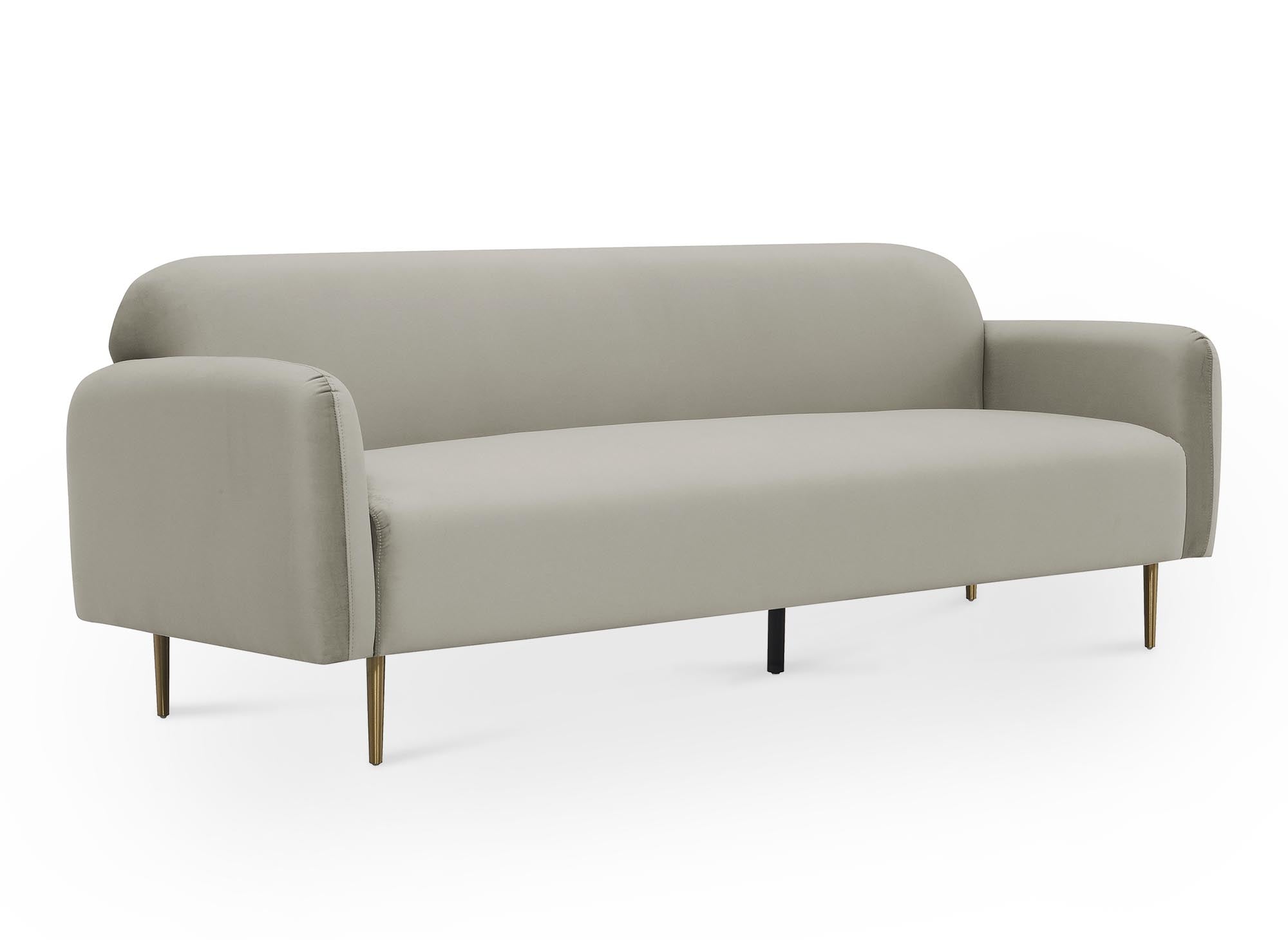 MARILYNE 3-Sitzer-Sofa aus beigem Samt