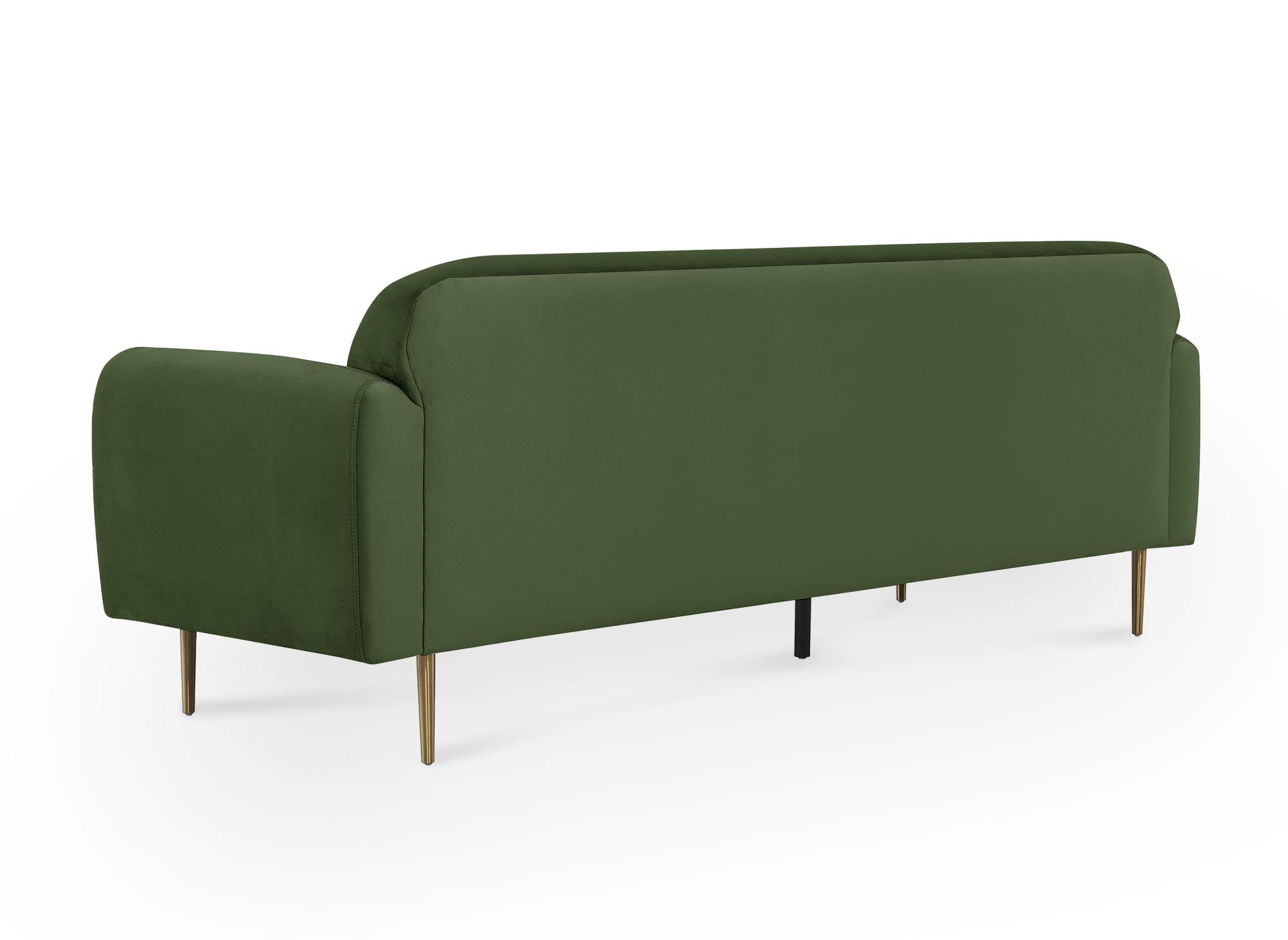 3-Sitzer-Sofa MARILYNE aus khakigrünem Samt