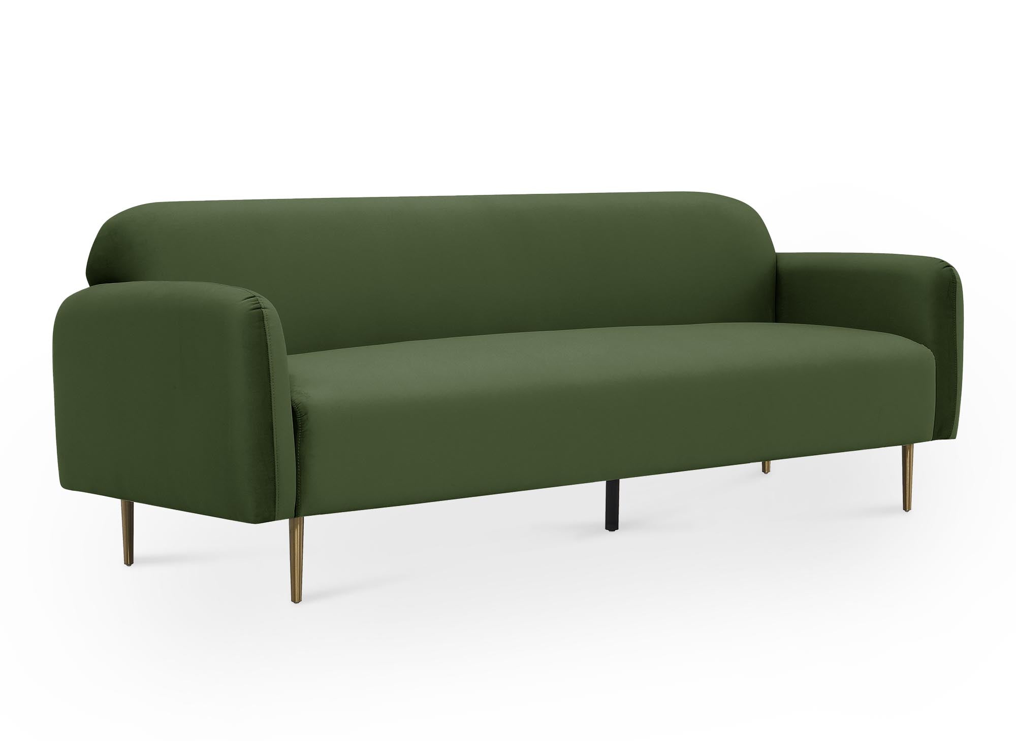 3-Sitzer-Sofa MARILYNE aus khakigrünem Samt