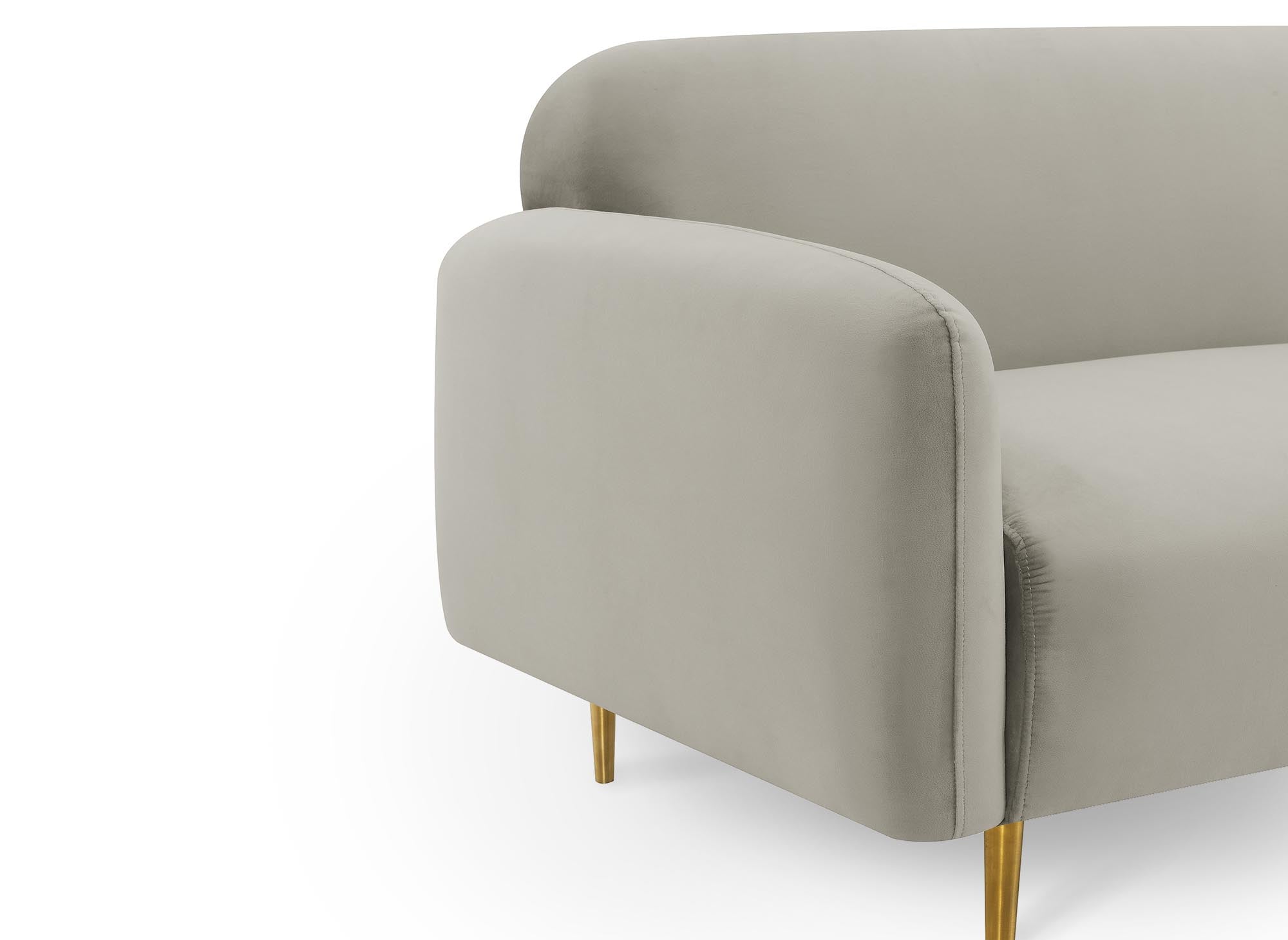 MARILYNE 3-Sitzer-Sofa aus beigem Samt