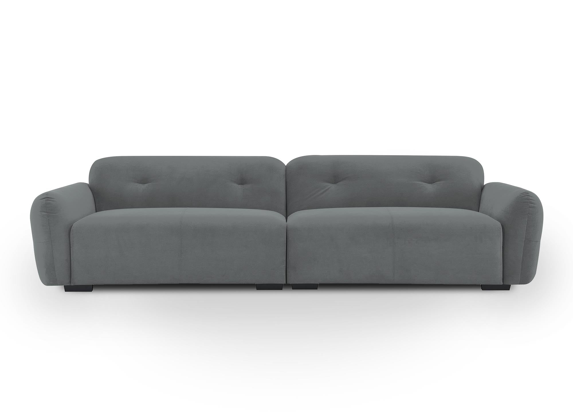 PICASSO 4-Sitzer-Sofa aus grauem Samt