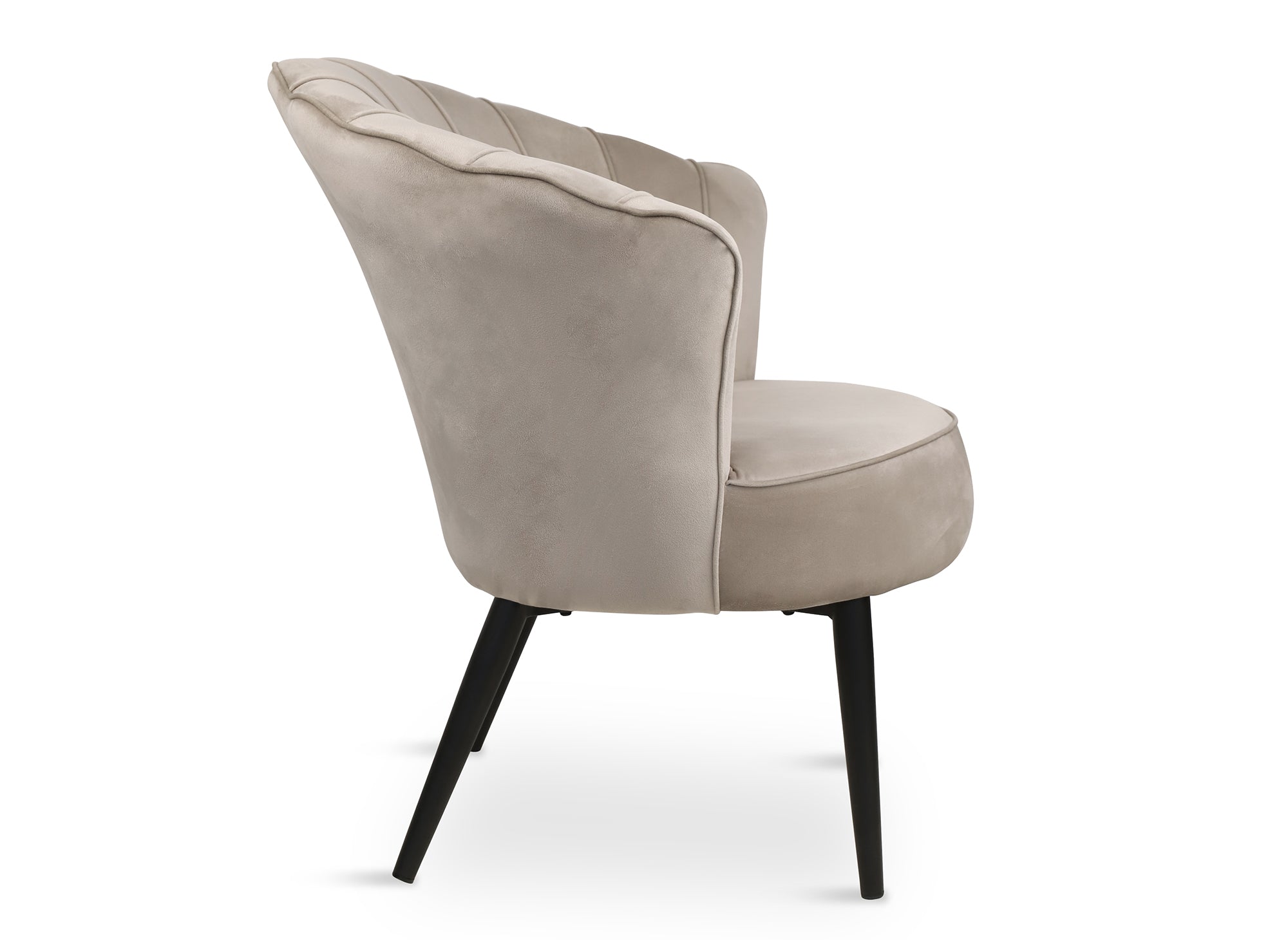 Designer-Sessel ROKIA aus beigem Samt