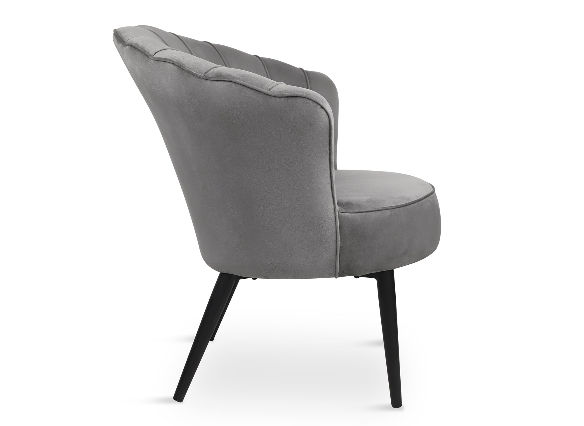 ROKIA Designer-Sessel aus grauem Samt