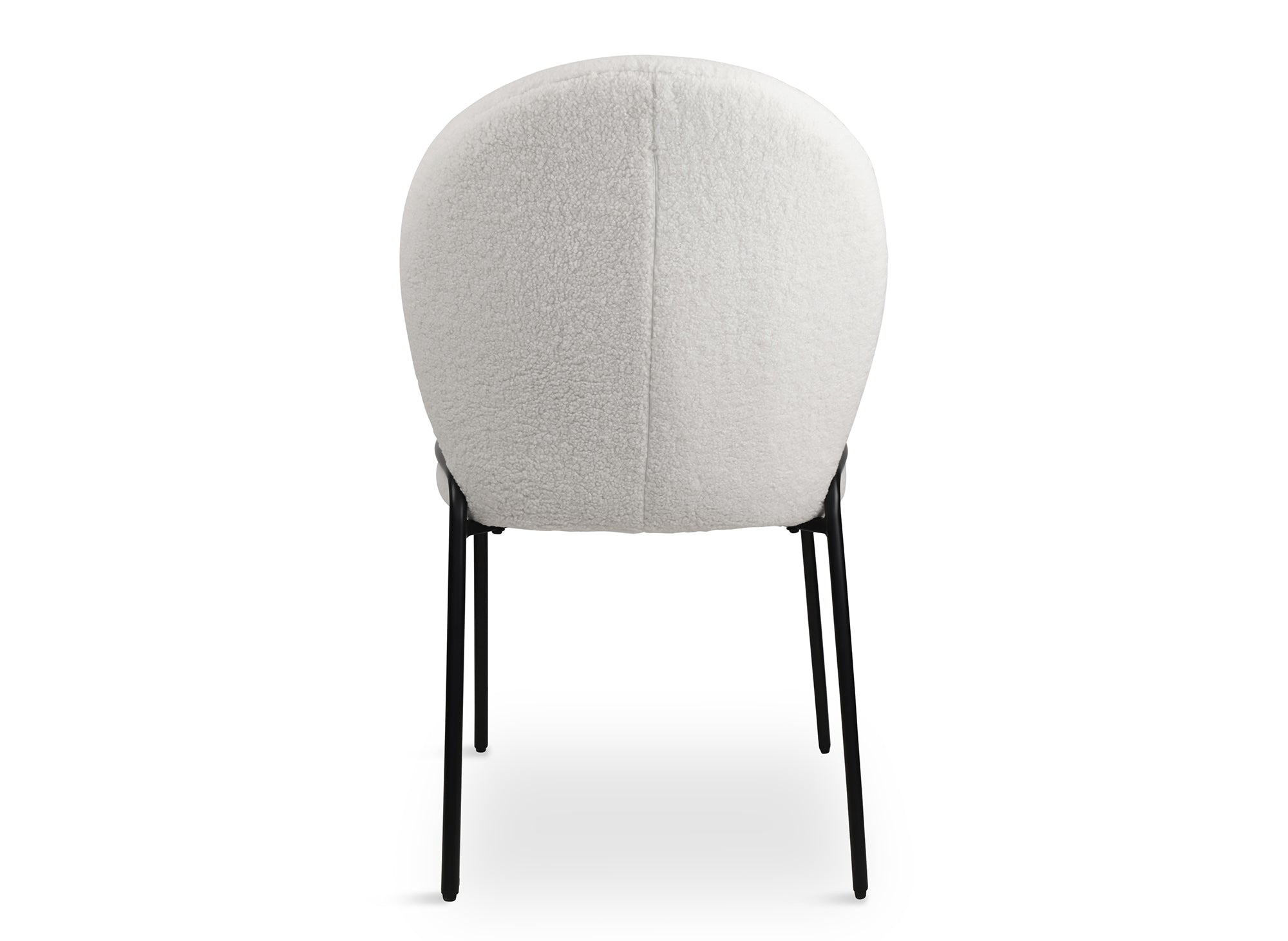 2er Set Designerstühle in weißem Frotteestoff BENTA