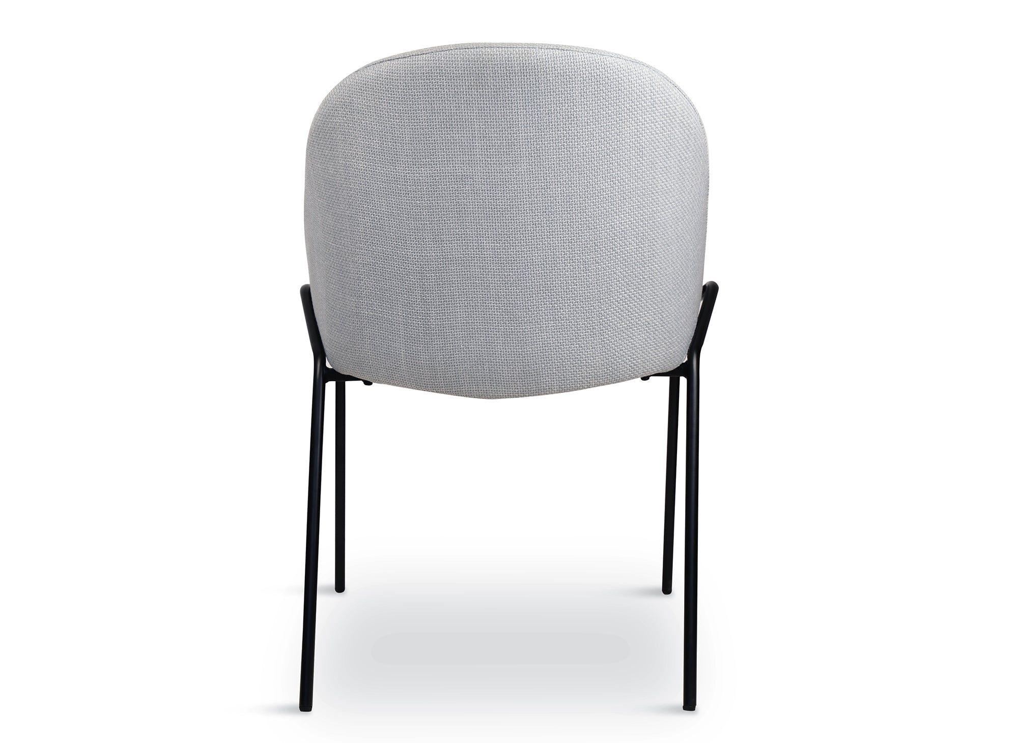 2er-Set Designerstühle aus grauem Leinenstoff ZAYA