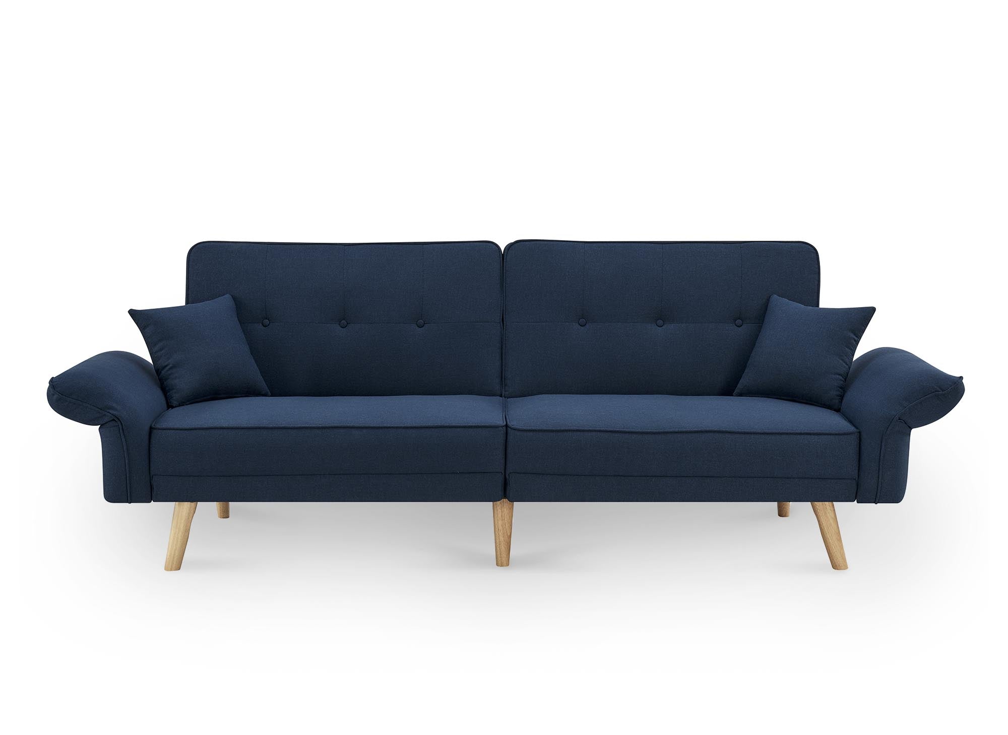 CHILI 3-Sitzer-Schlafsofa aus blauem Stoff