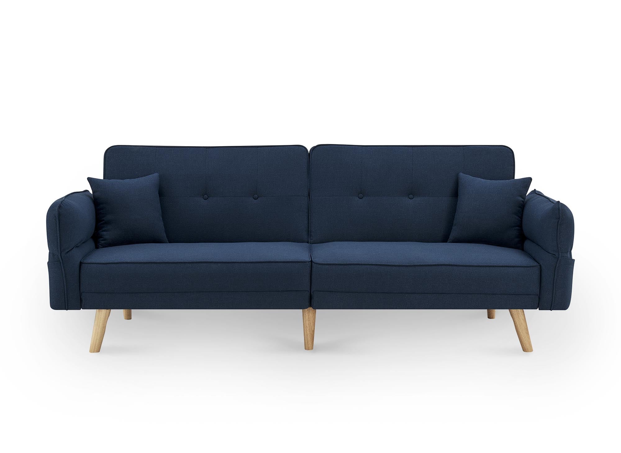 CHILI 3-Sitzer-Schlafsofa aus blauem Stoff