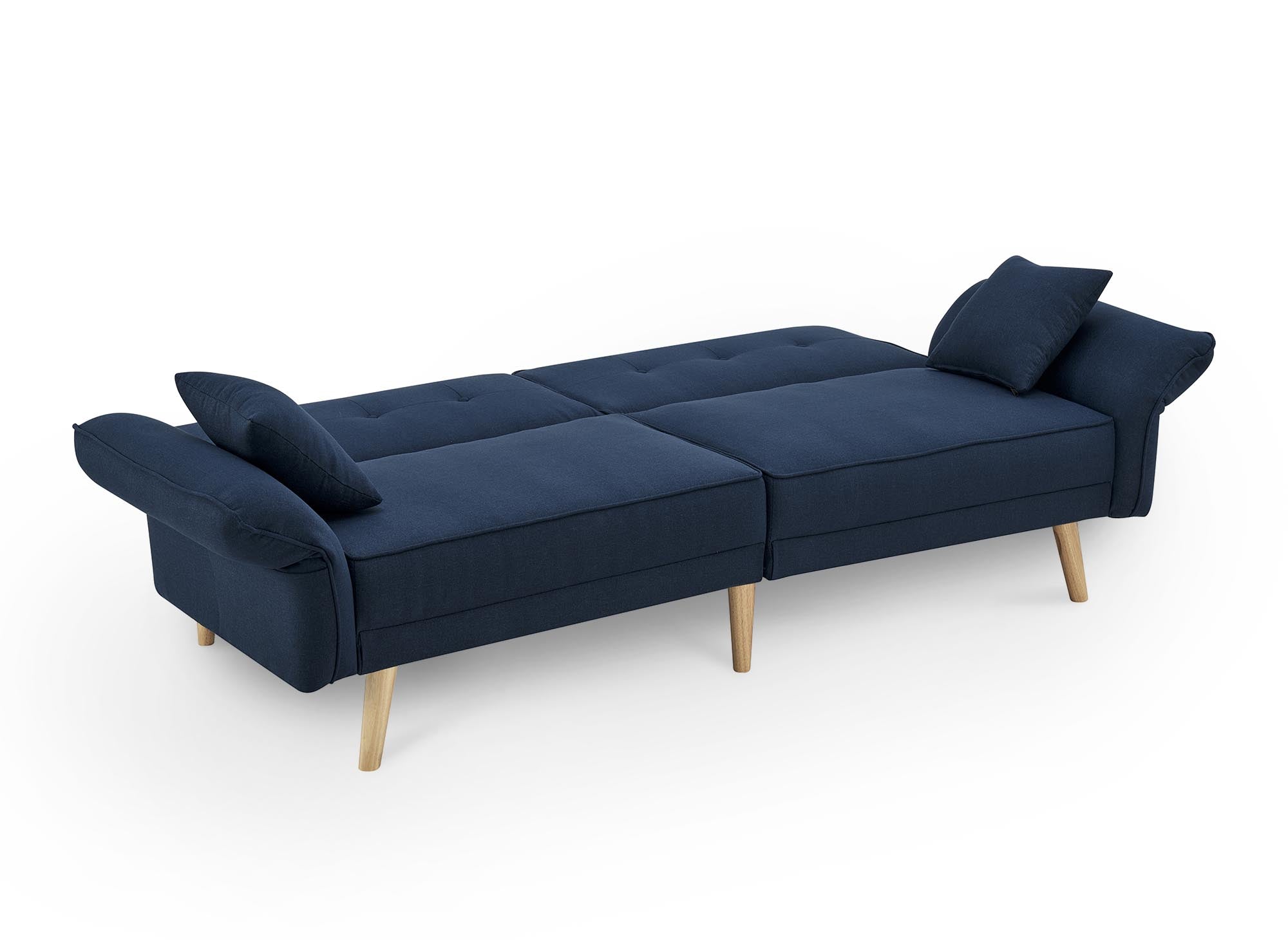 CHILI 3-Sitzer-Schlafsofa aus blauem Stoff