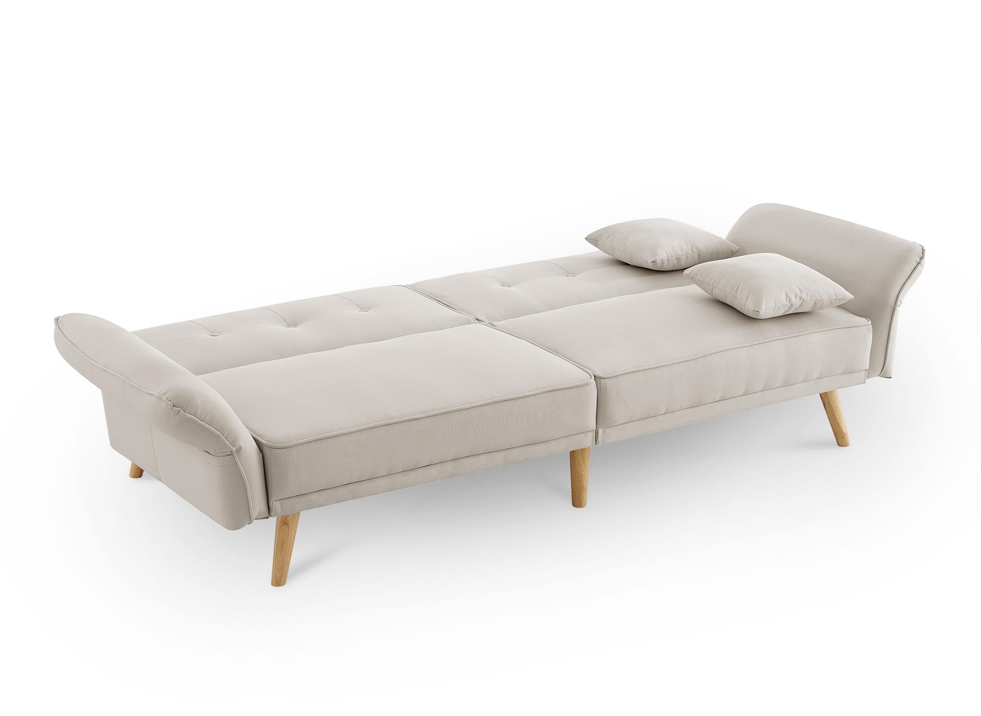 CHILI 3-Sitzer-Schlafsofa aus beigefarbenem Stoff