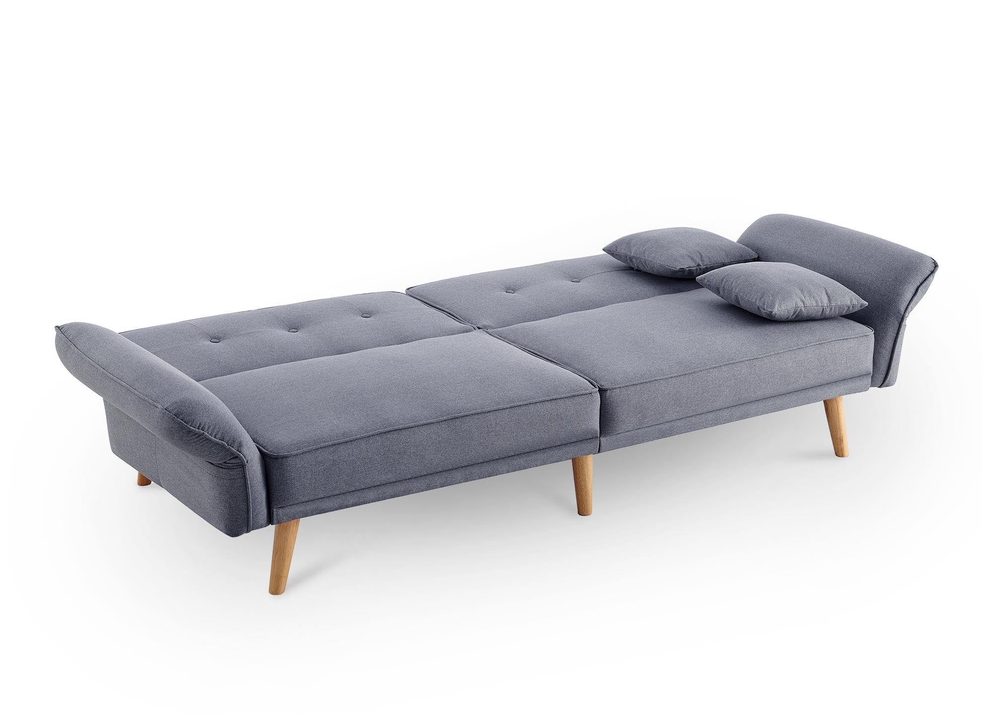 CHILI 3-Sitzer-Schlafsofa aus grauem Stoff