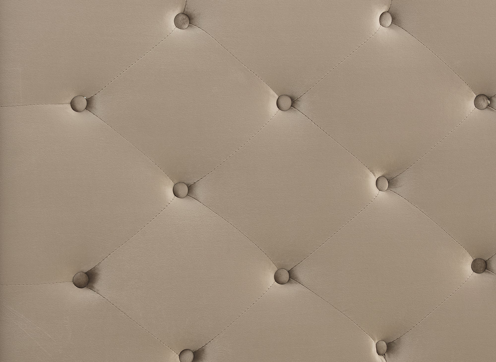 Doppelbett mit taupefarbenem Samtbezug MAREVA 160x200 cm