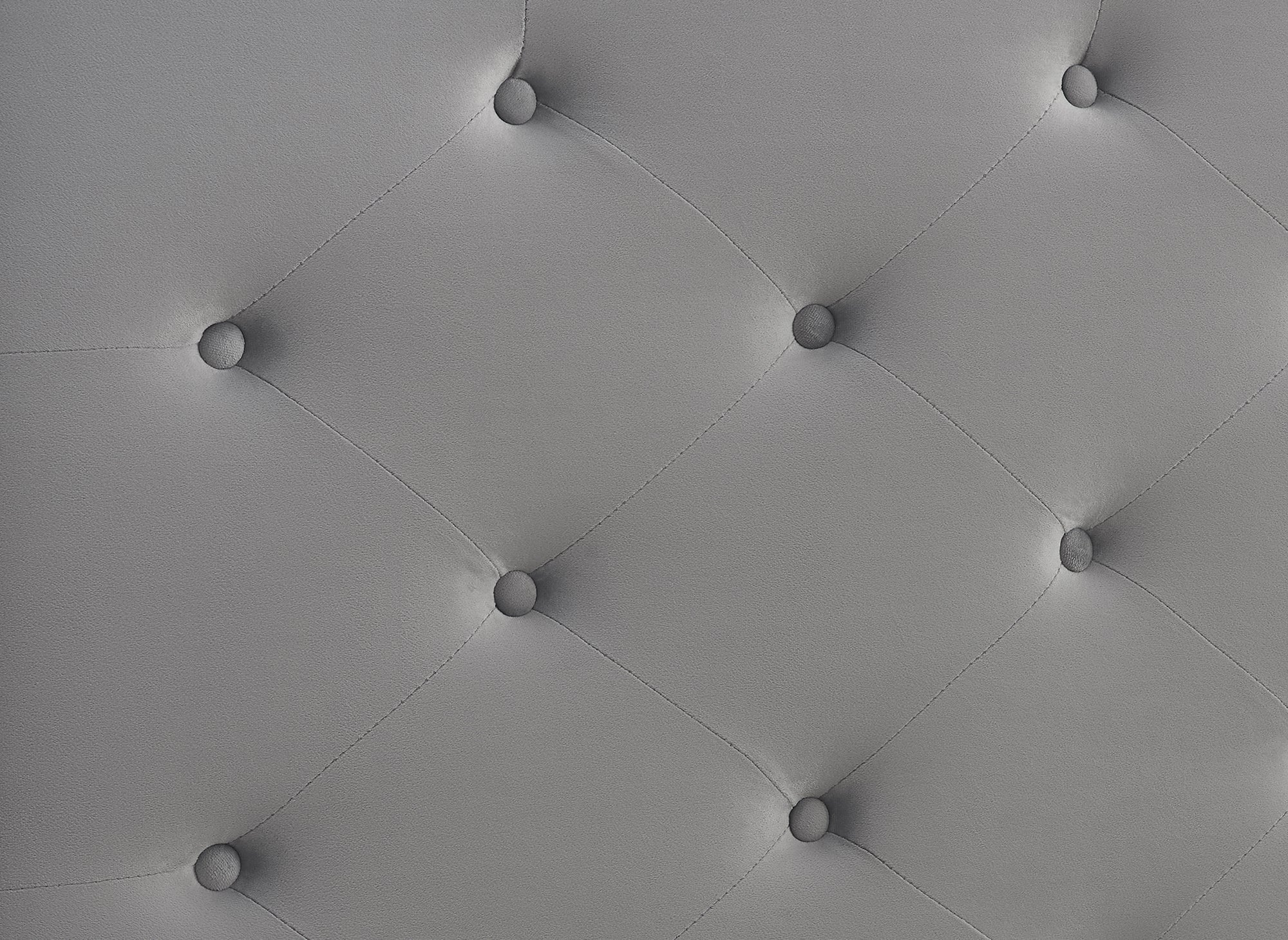 MAREVA Doppelbett aus getuftetem Samt, grau, 140 x 190 cm