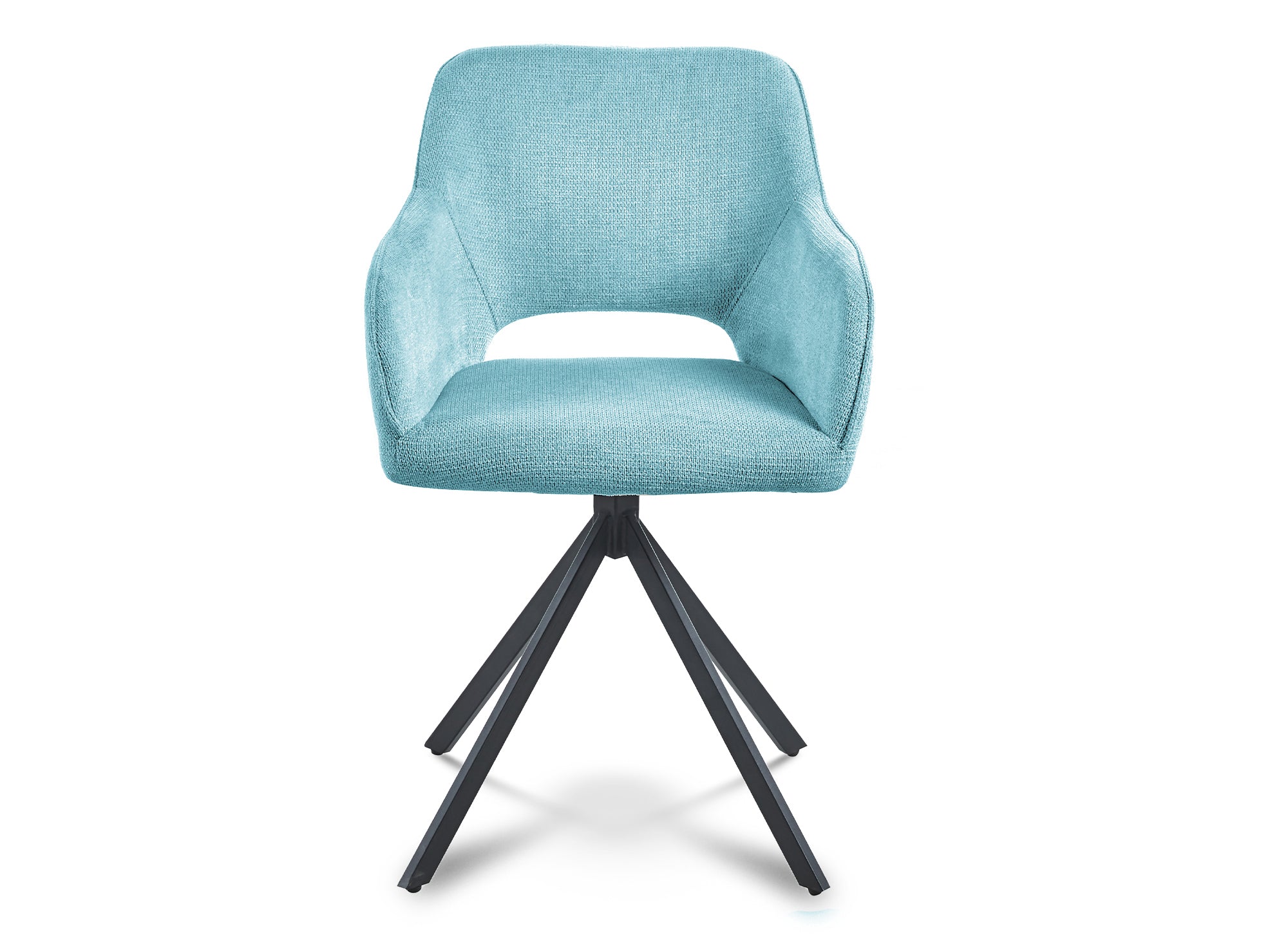 2er-Set Designer-Drehstühle aus wassergrünem Samt CIEL