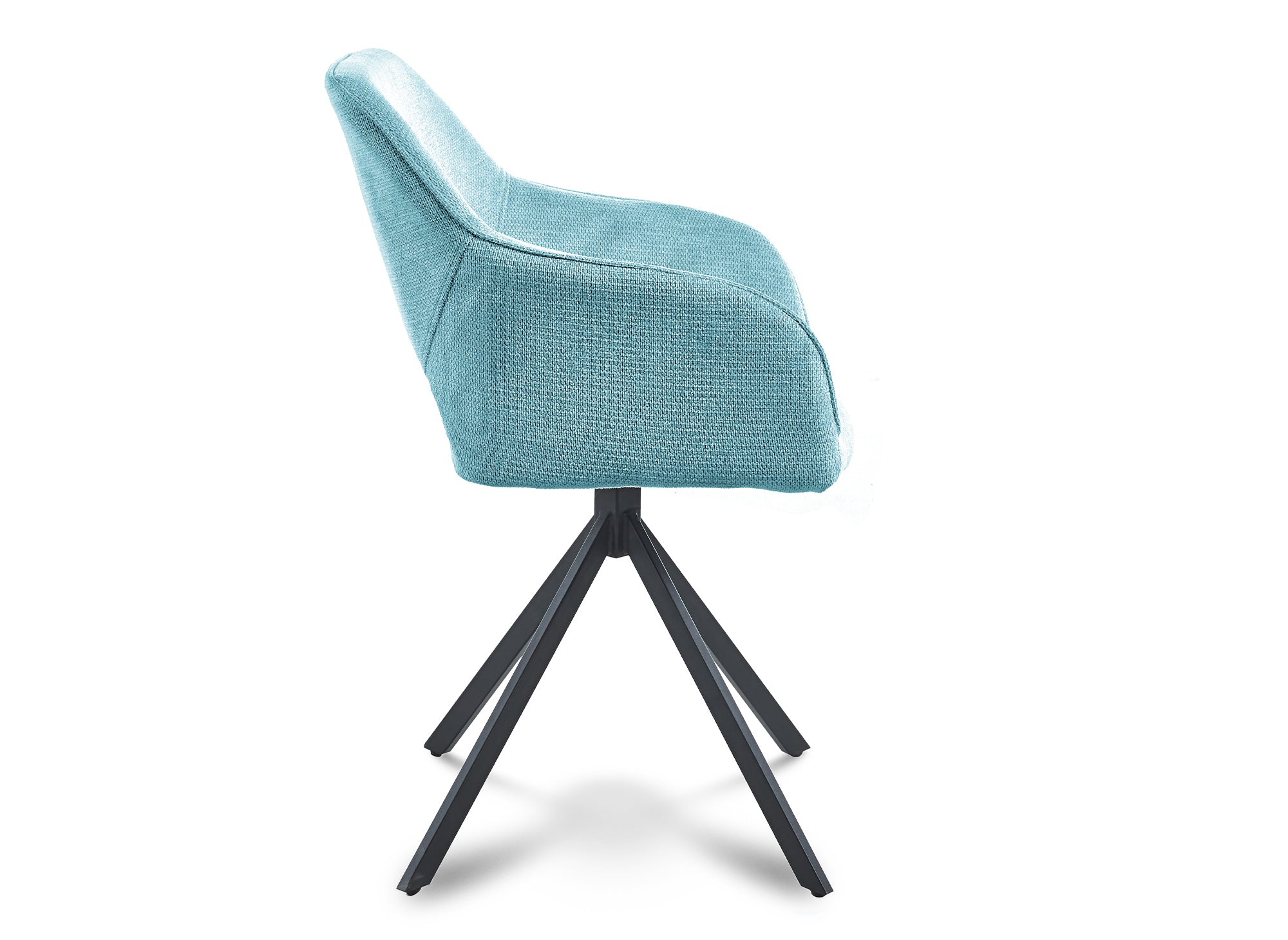 2er-Set Designer-Drehstühle aus wassergrünem Samt CIEL