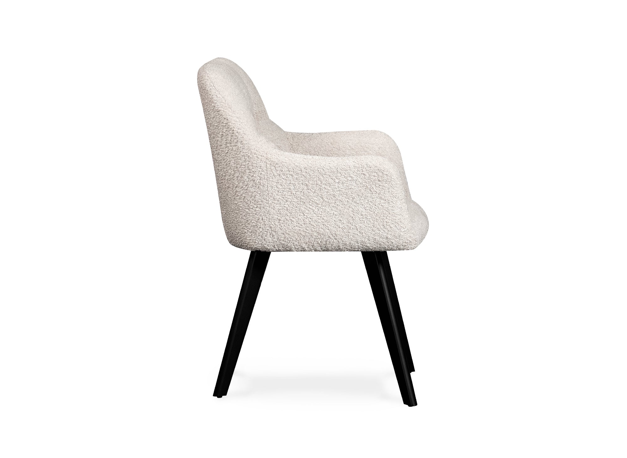 2er-Set Stühle mit Armlehnen in beigem Schaffell-Effekt ESPERA