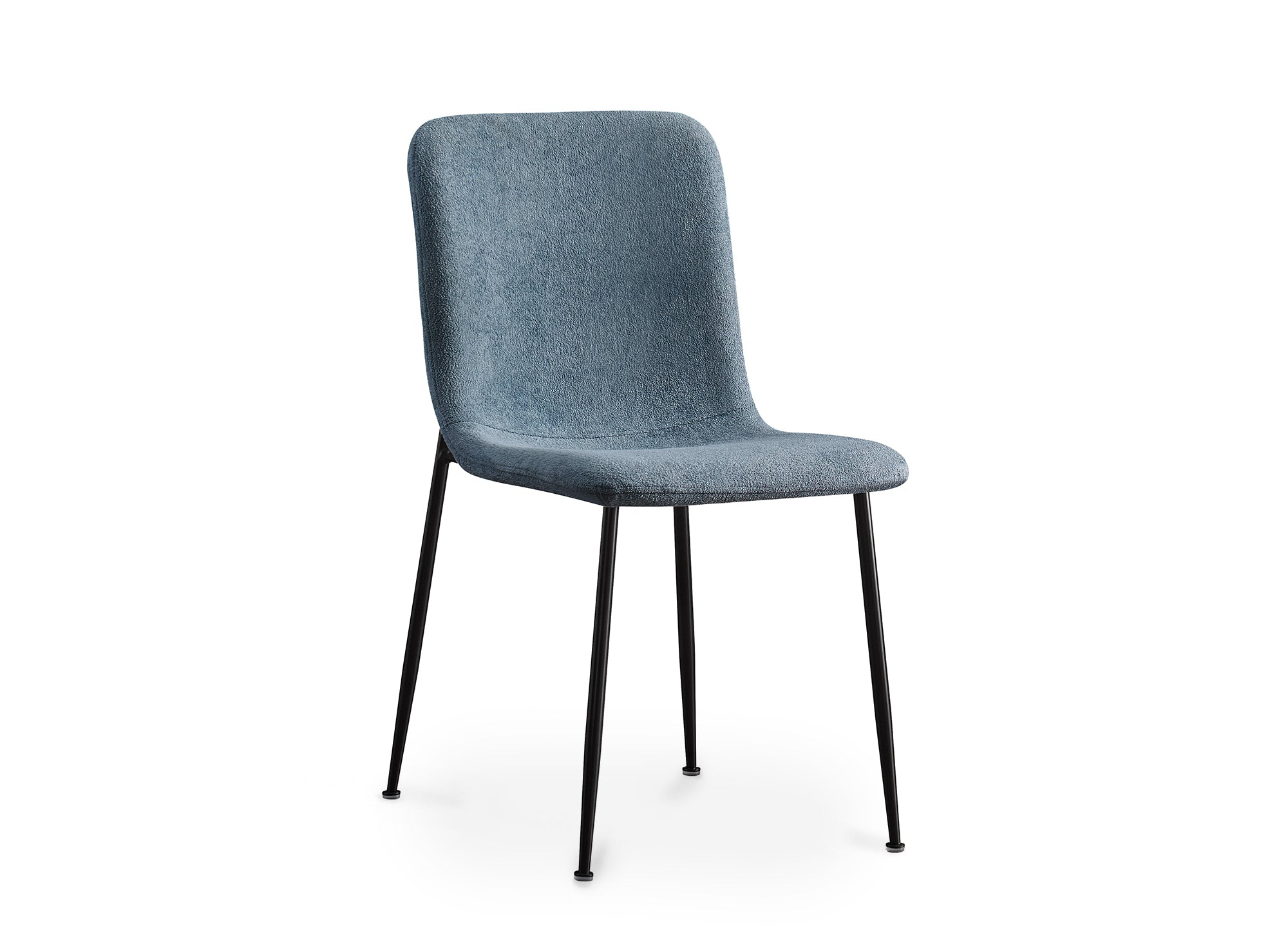 4er-Set CHERYL-Stühle aus blauem Stoff