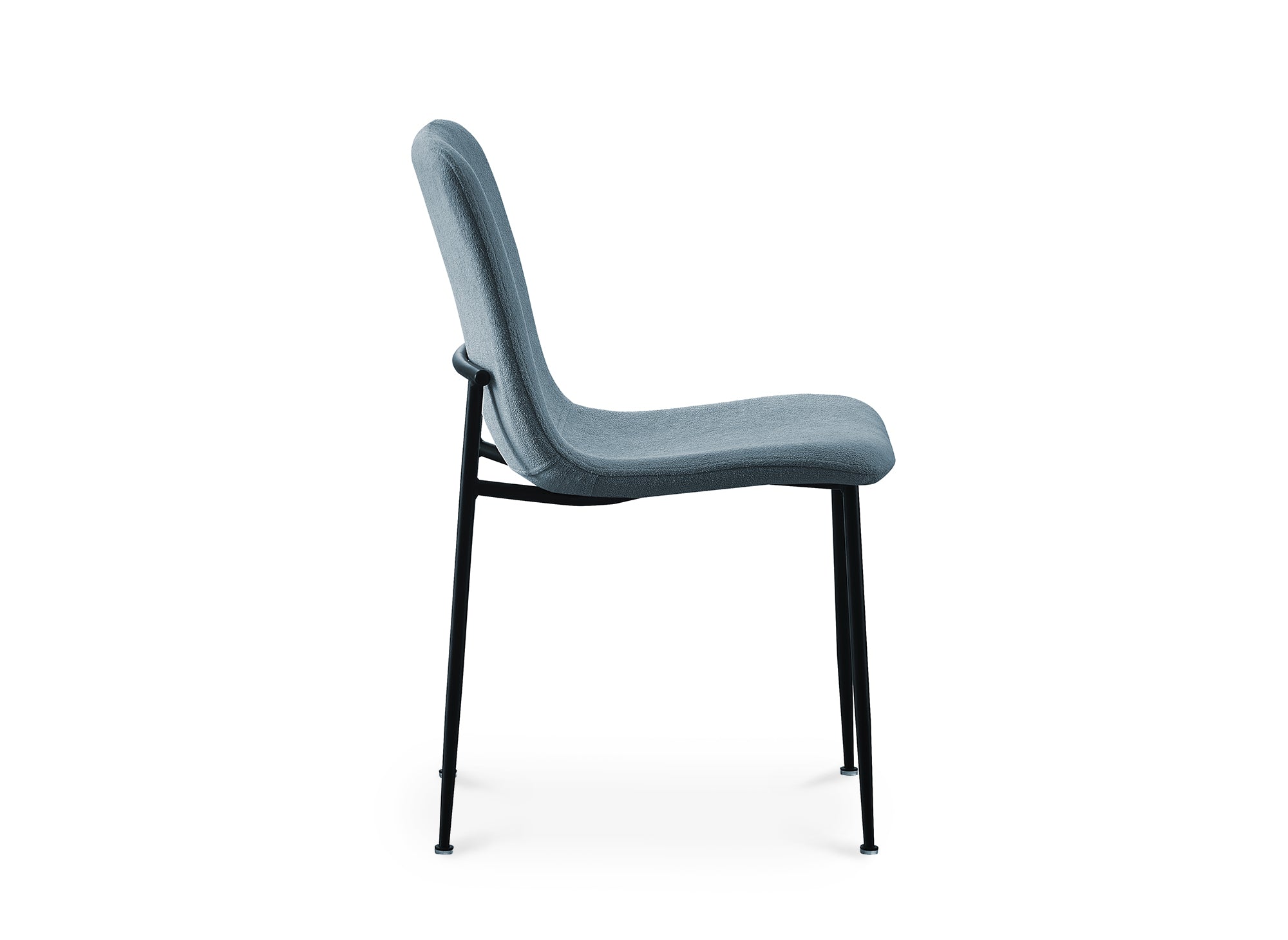 4er-Set CHERYL-Stühle aus blauem Stoff