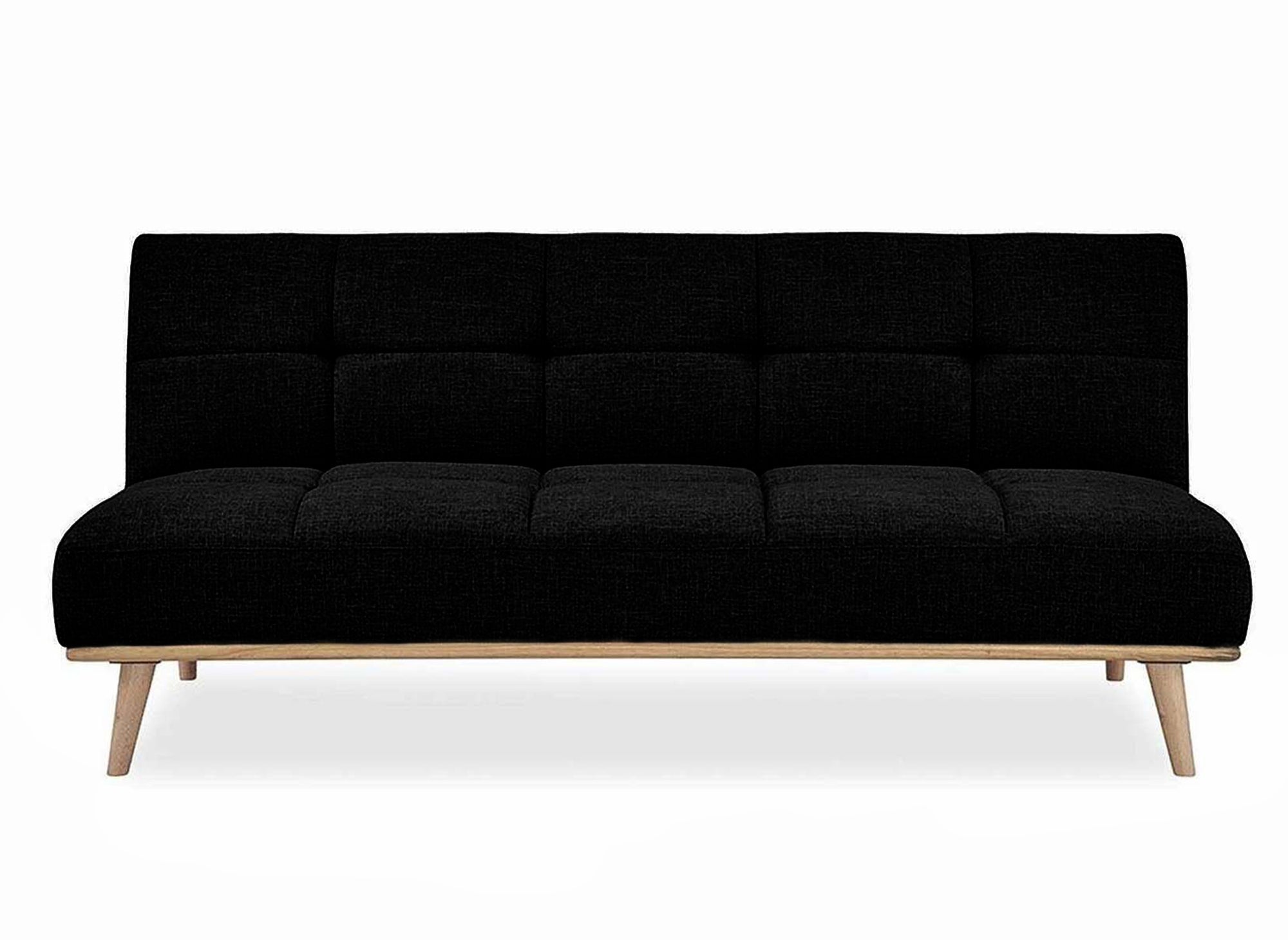JESSY 3-Sitzer skandinavisches Schlafsofa in Schwarz