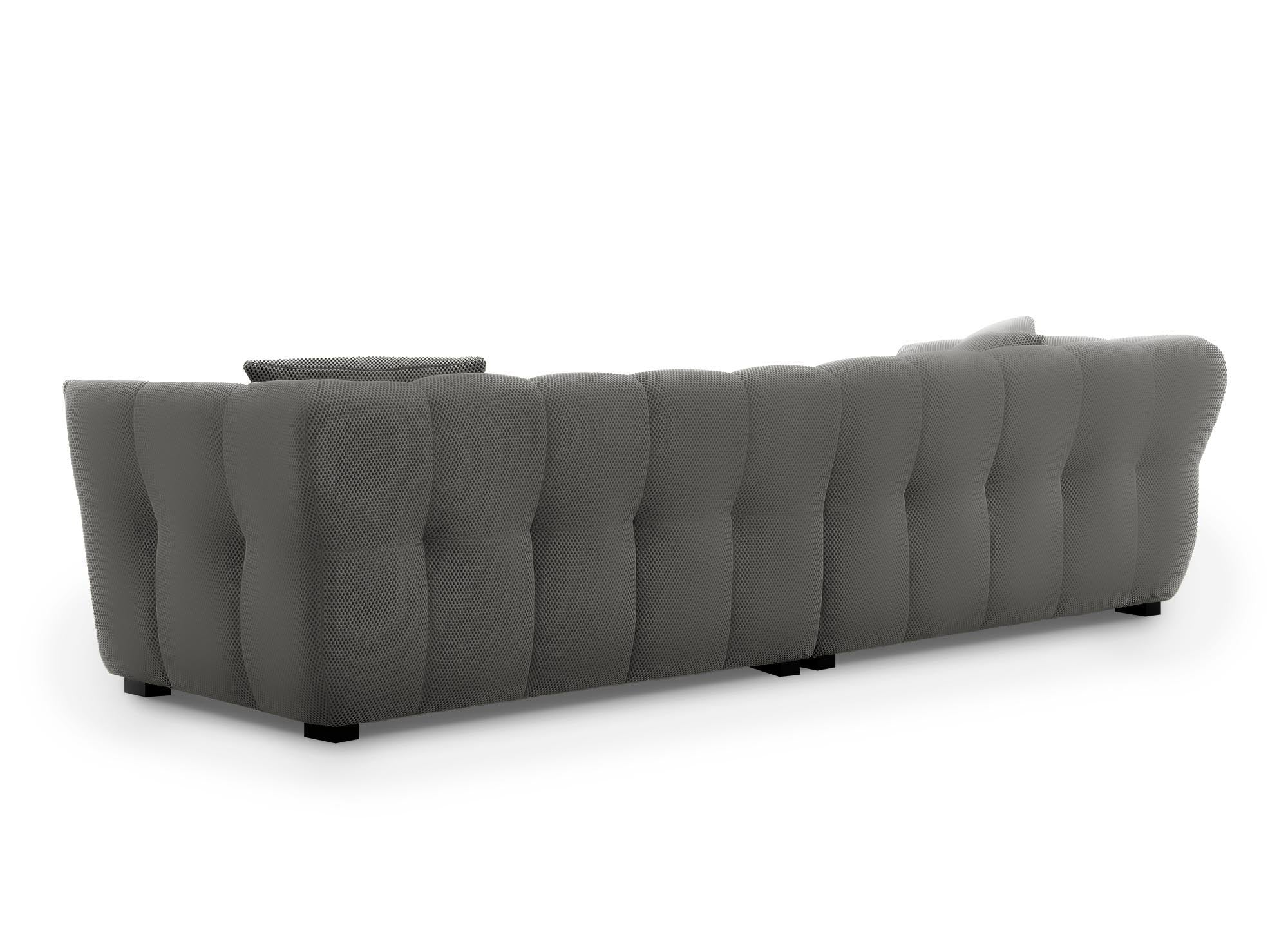 ELENA 4-Sitzer-Sofa aus grauem 3D-Stoff