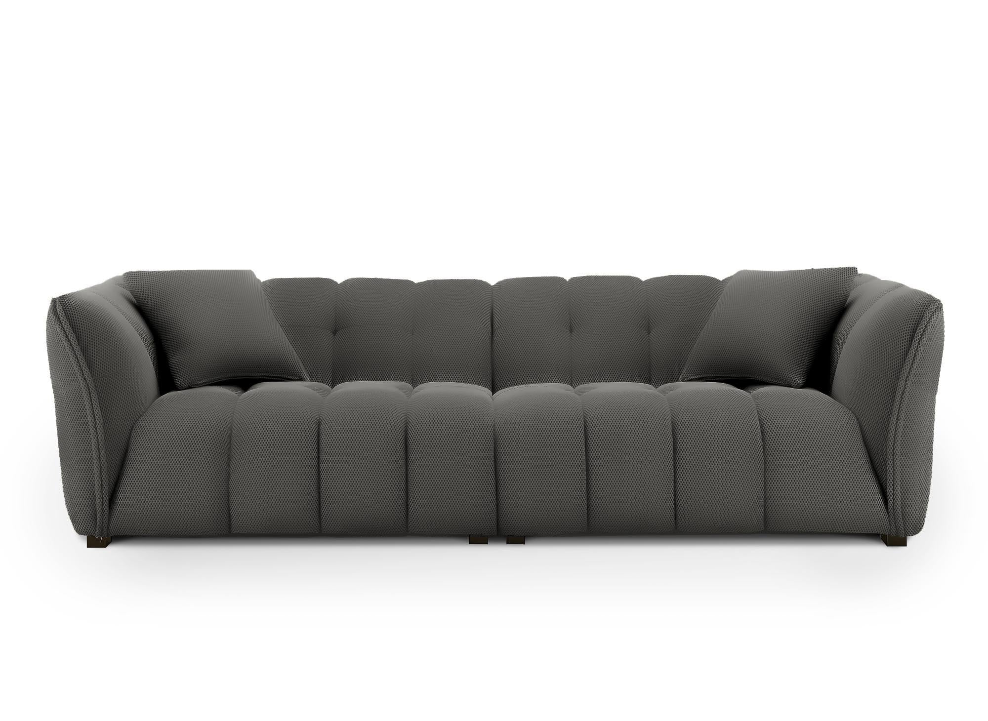 ELENA 4-Sitzer-Sofa aus grauem 3D-Stoff